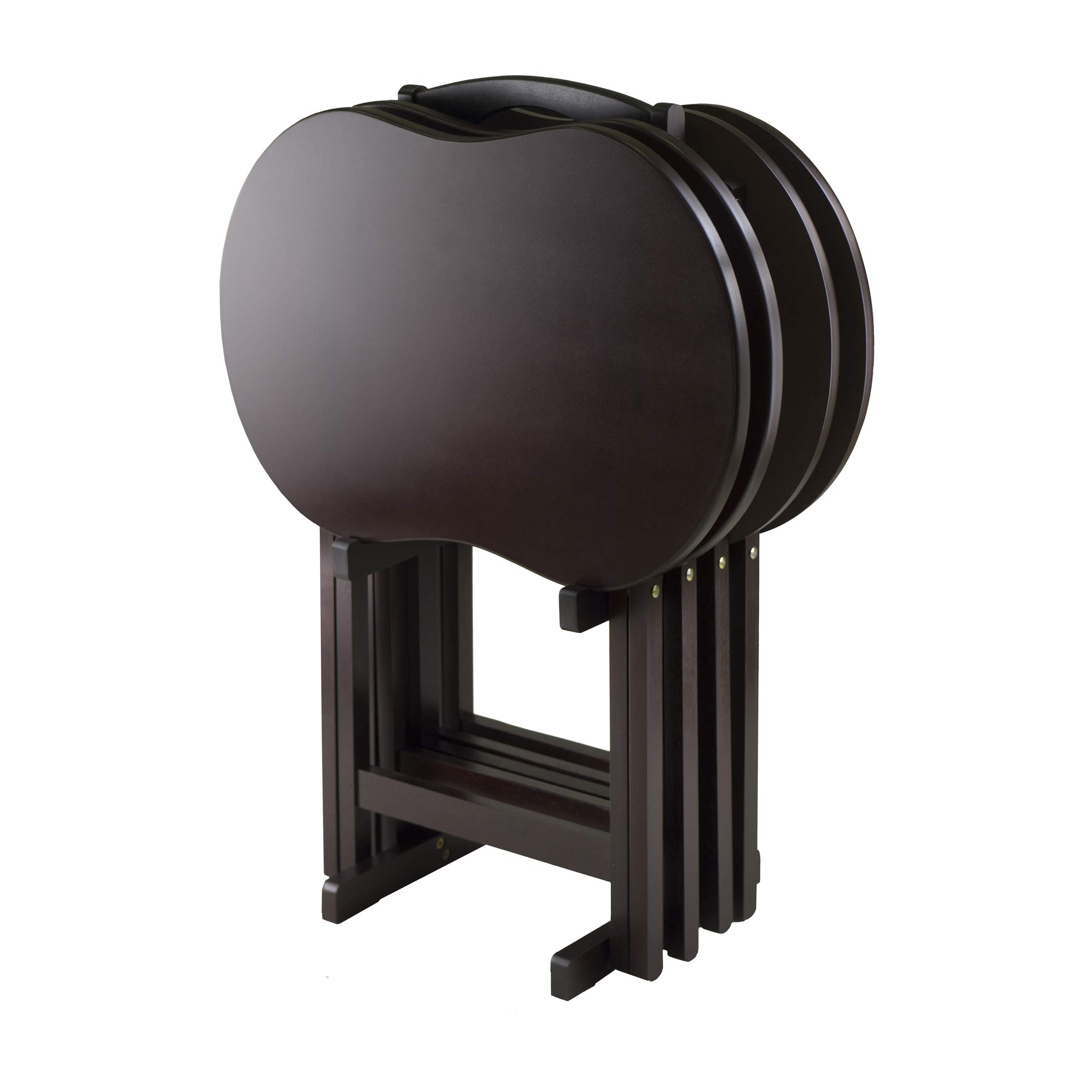 Winsome 23-inch TV Table Set, Brown, 5/Set (92532) - Image 10