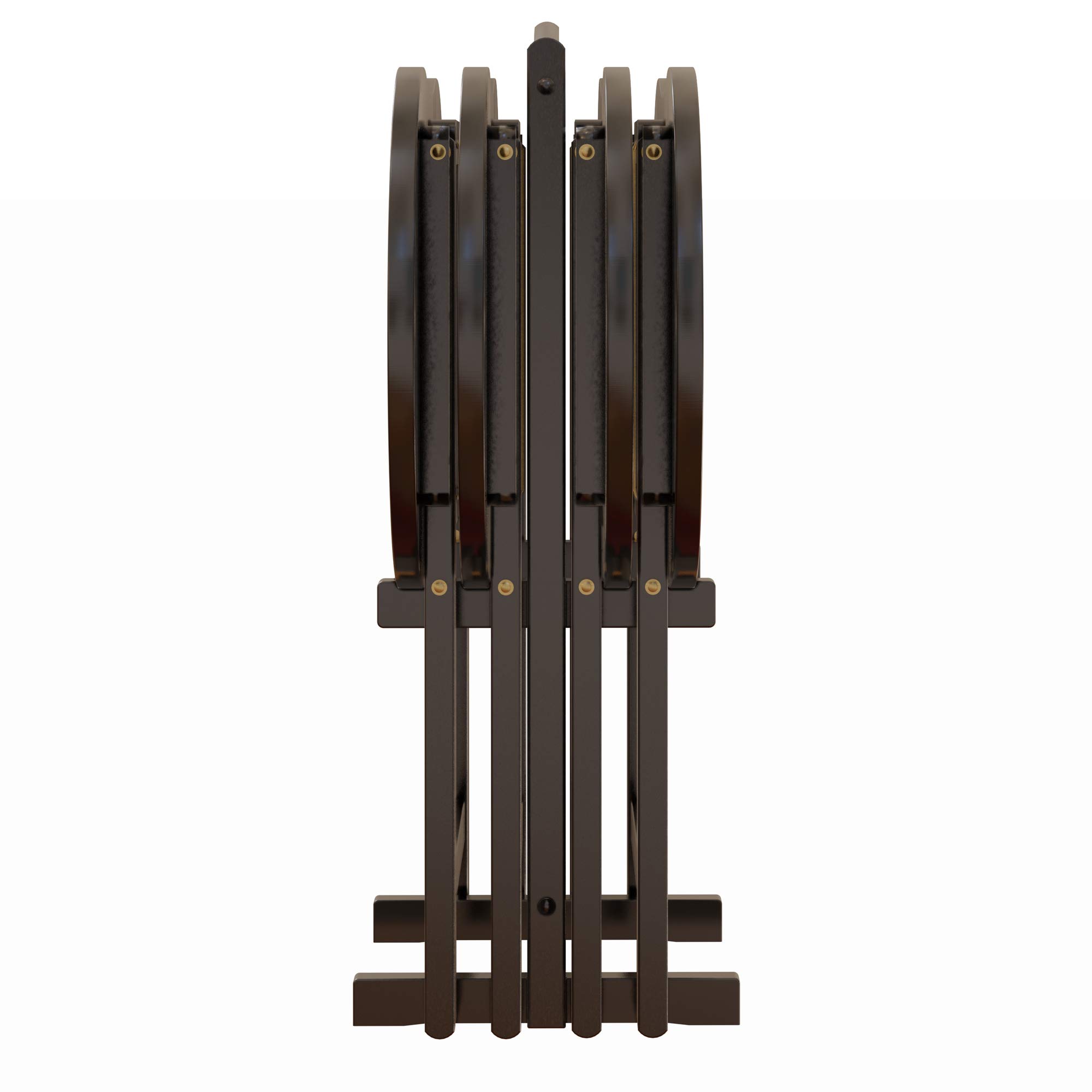 Winsome 23-inch TV Table Set, Brown, 5/Set (92532) - Image 5