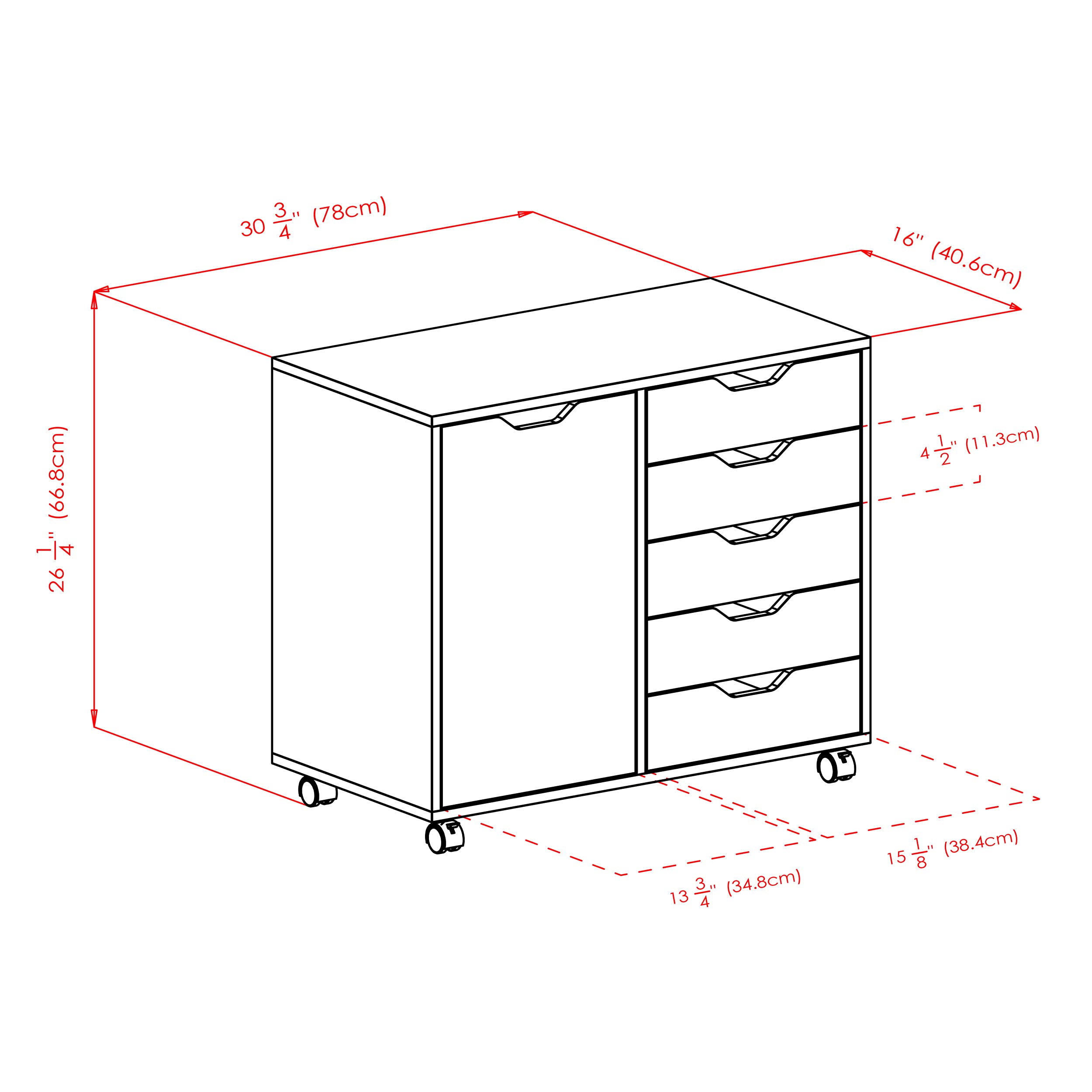 Winsome cabinets Wood Halifax Storage/Organization, Black - Image 3
