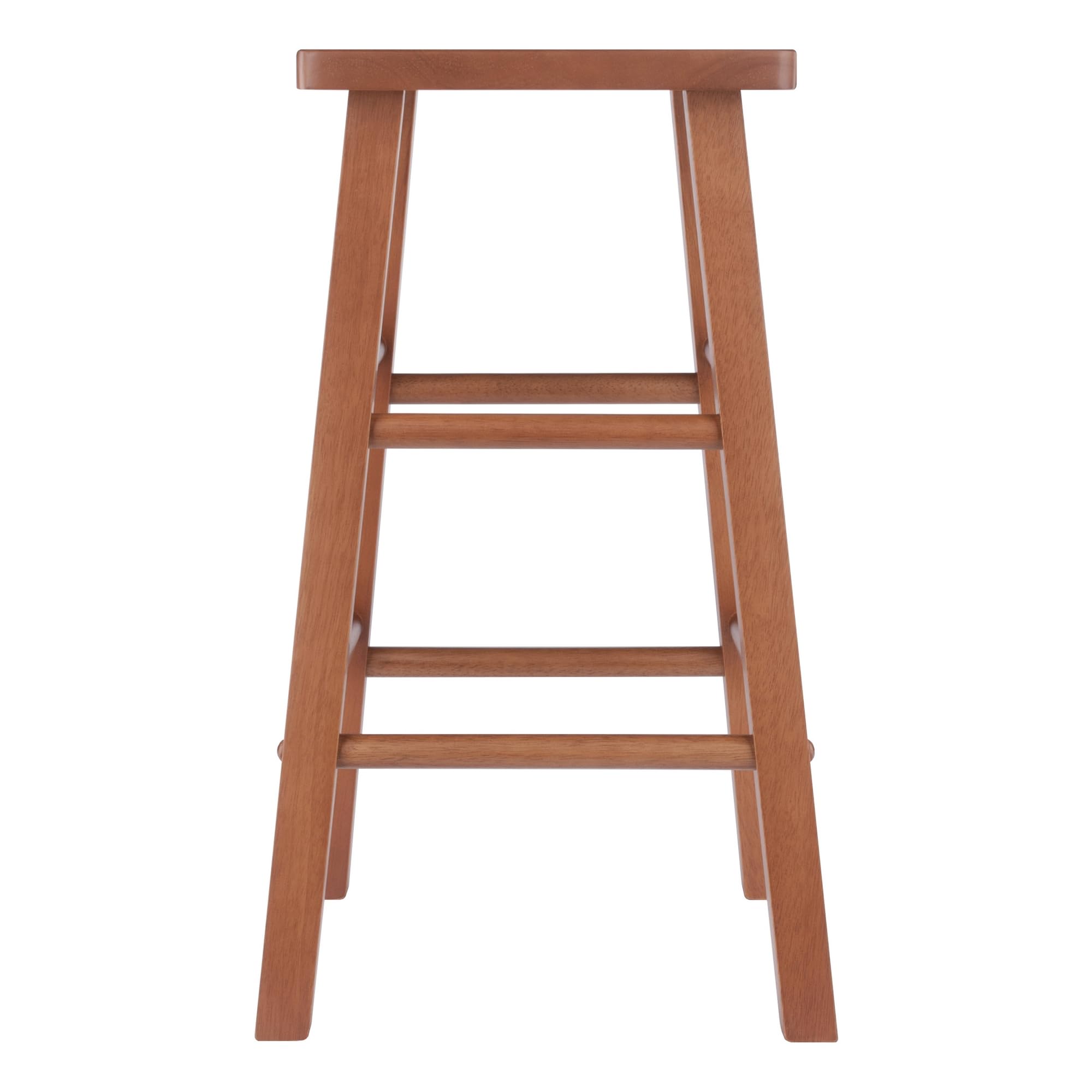Winsome Carrick Counter Stool with Footrests, 24" High, 14" Wide, Teak - Image 4