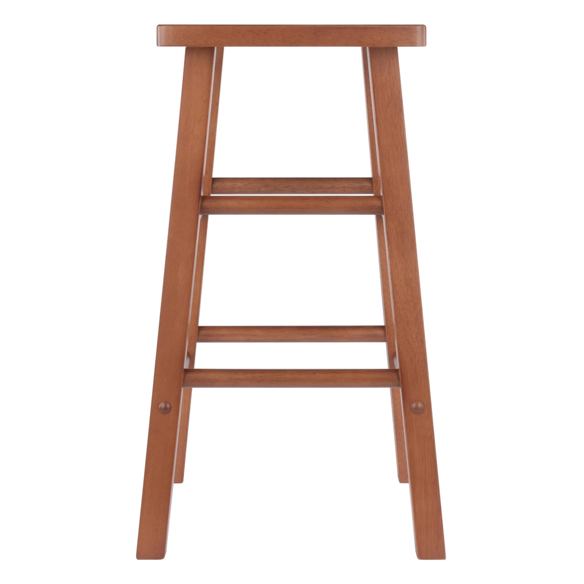 Winsome Carrick Counter Stool with Footrests, 24" High, 14" Wide, Teak - Image 5