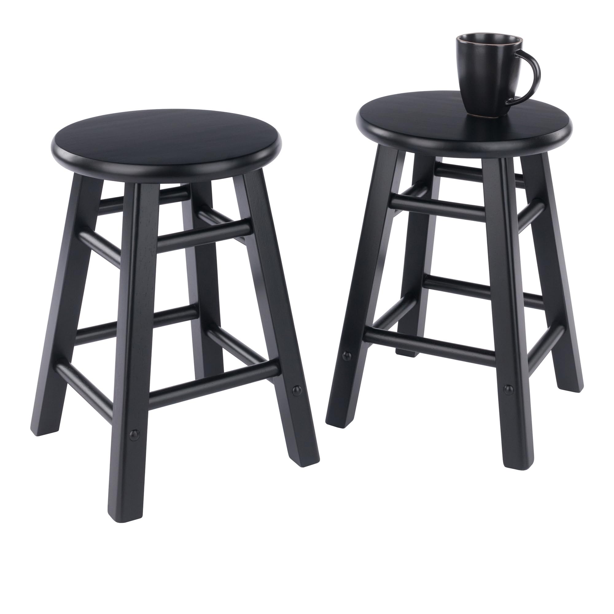 Winsome Element 2-Piece Counter Stool Set, Classic Backless Bar Chairs for Kitchen & Dining Room Seating, Timeless Essential Furniture for Home, Dorm, Apartments - Image 10