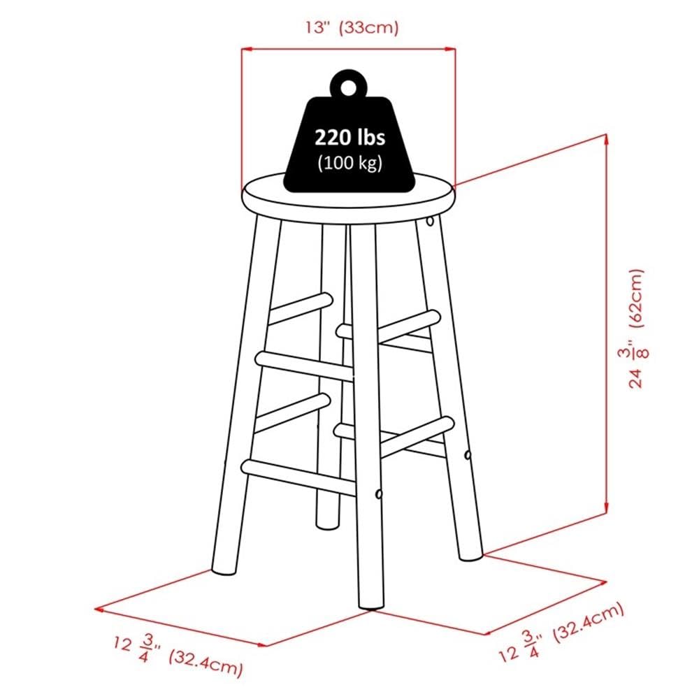 Winsome Huxton 2-Piece Counter Stools, 24 in, Teak Seat with Oyster Gray Base, Solid Wood - Image 3