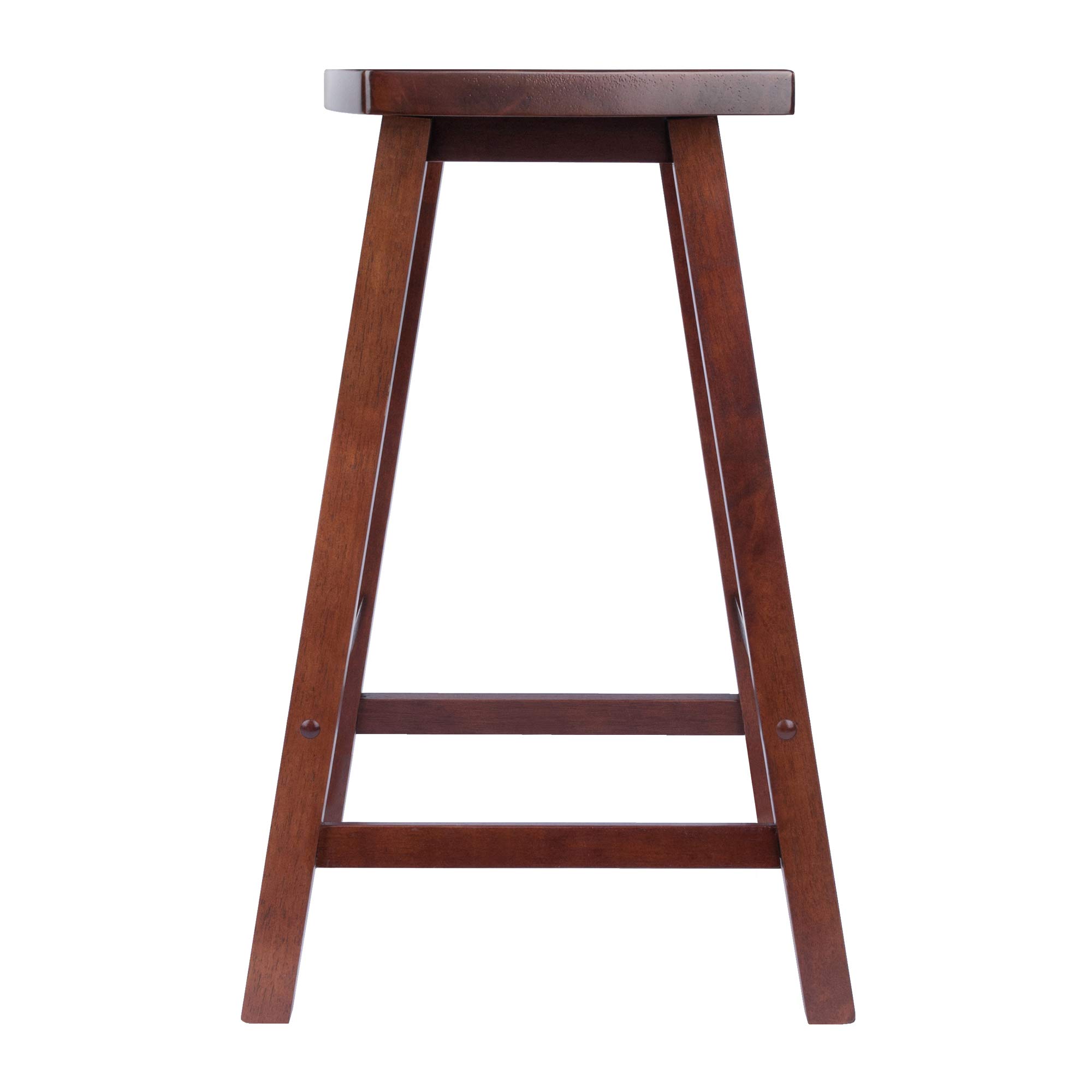 Winsome Katashi Fan Shape Counter Stool, Walnut, 24" - Image 4
