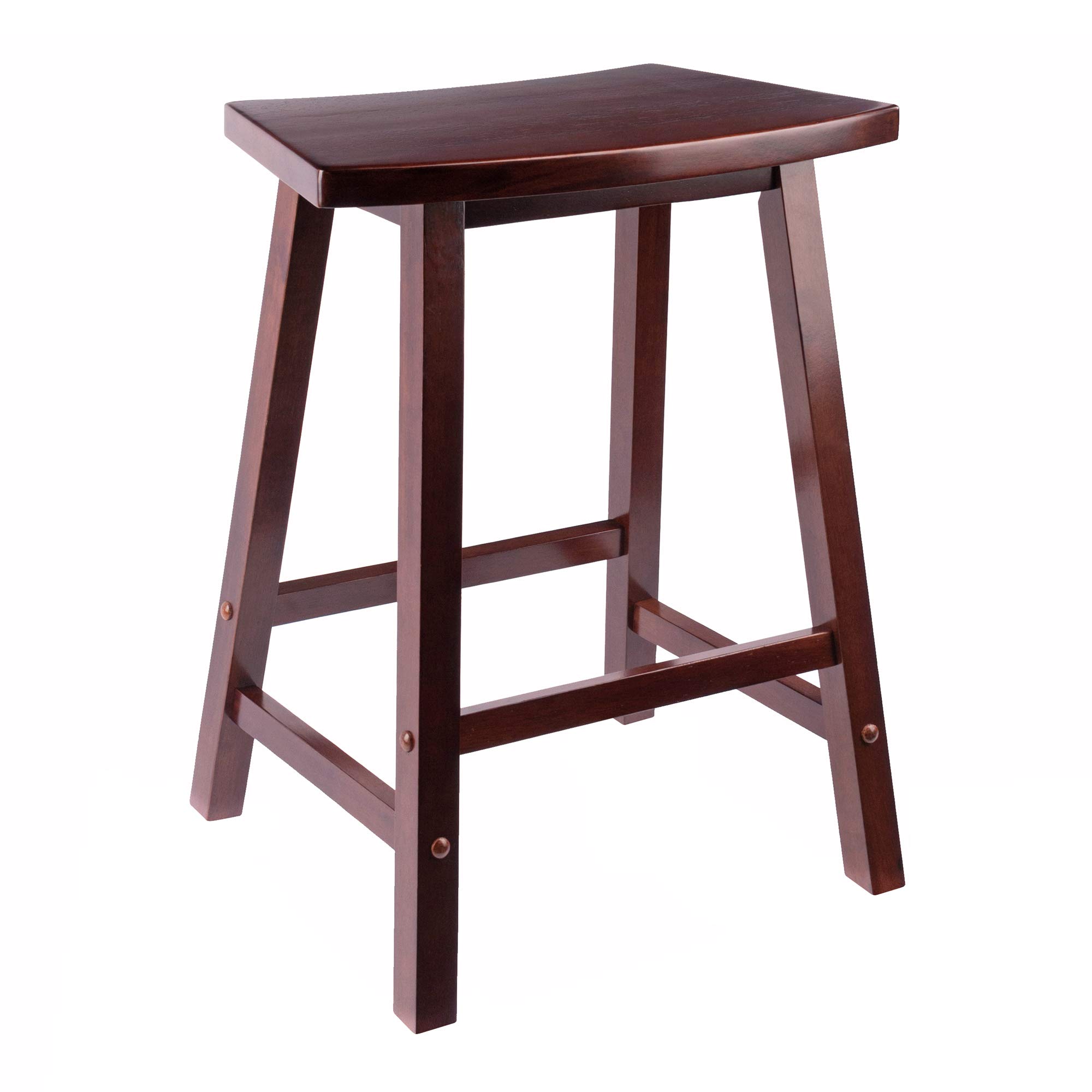 Winsome Katashi Fan Shape Counter Stool, Walnut, 24" - Image 6