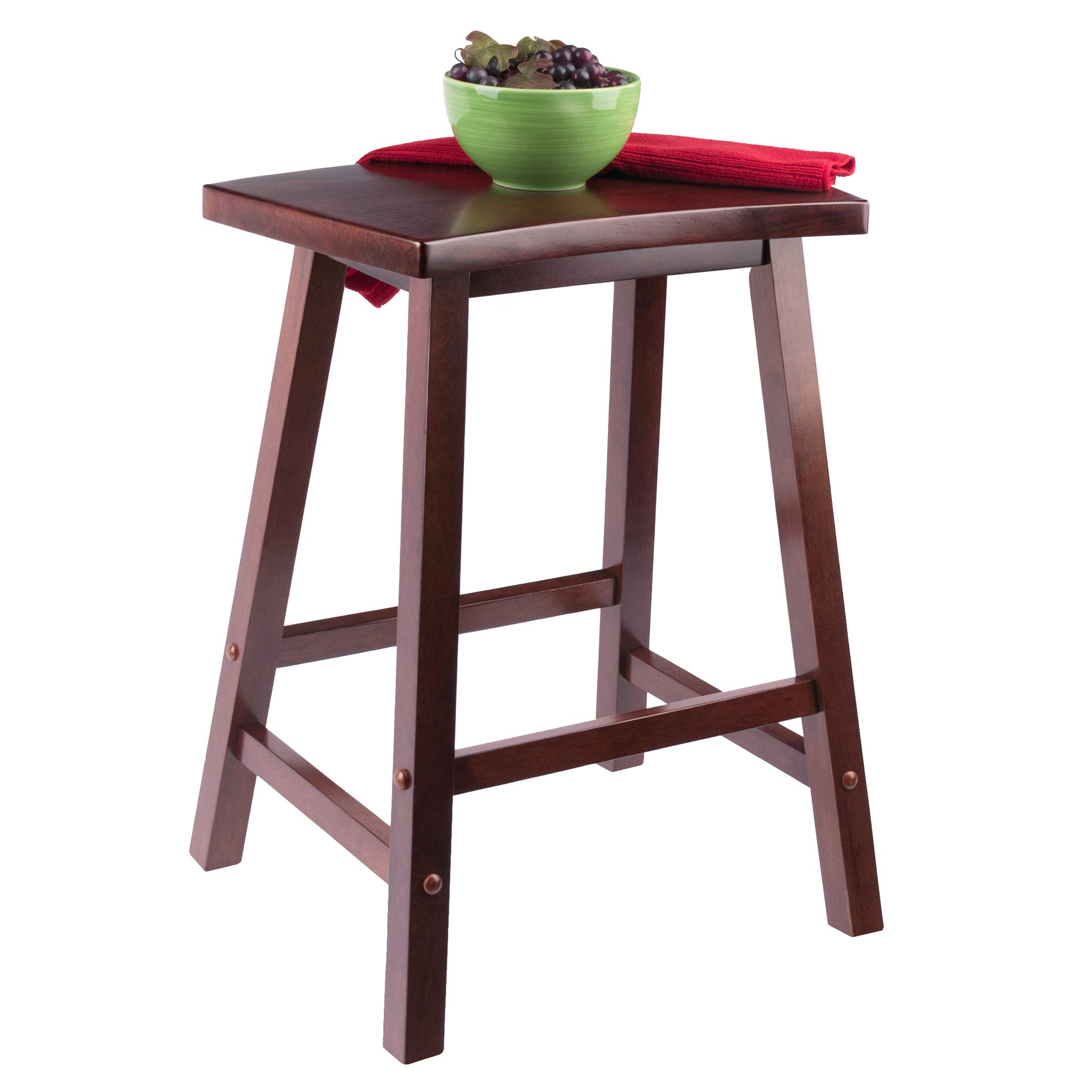 Winsome Katashi Fan Shape Counter Stool, Walnut, 24" - Image 8