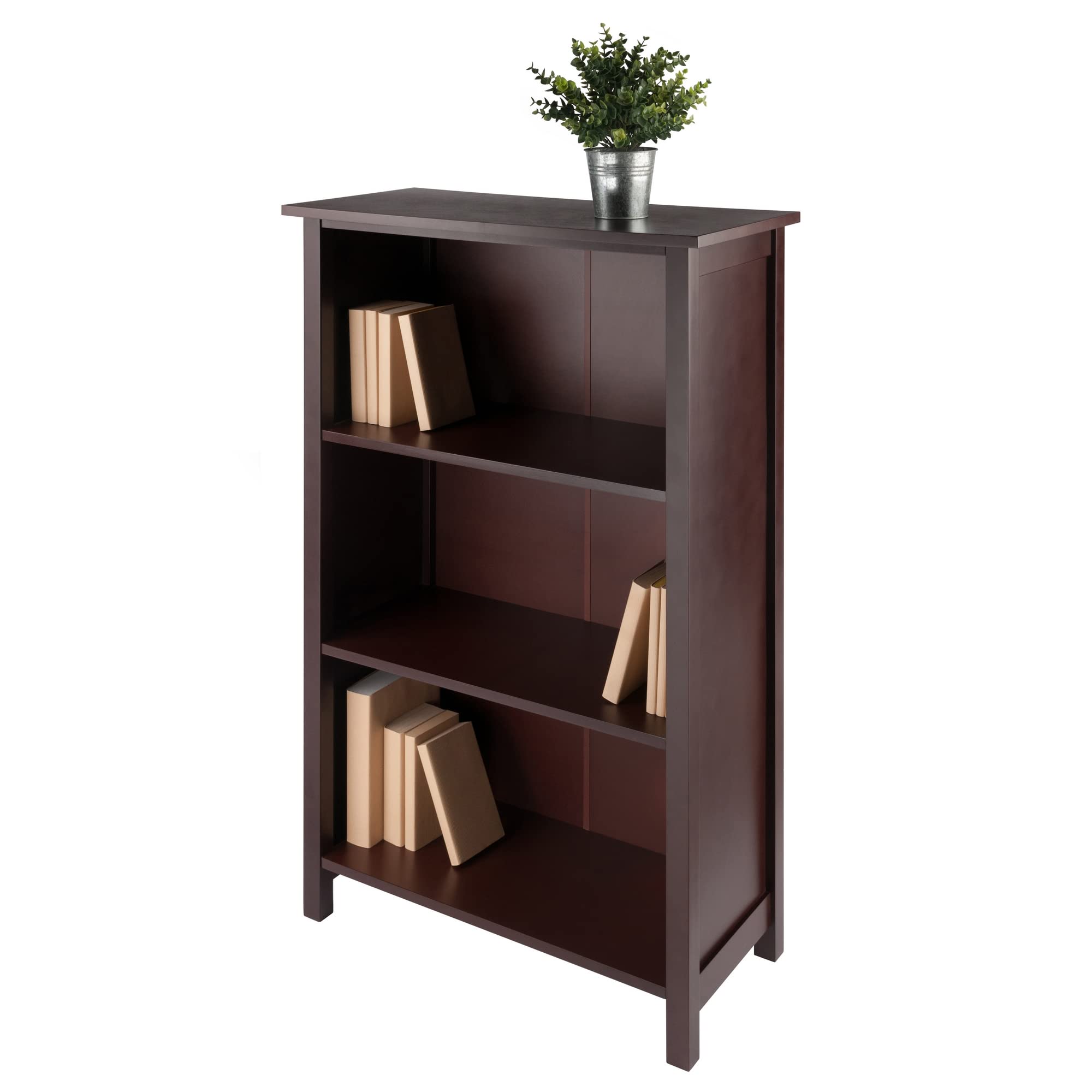 Winsome Milan 3-Tier Storage Shelf, 28" Wide, 43" High, Walnut - Image 7