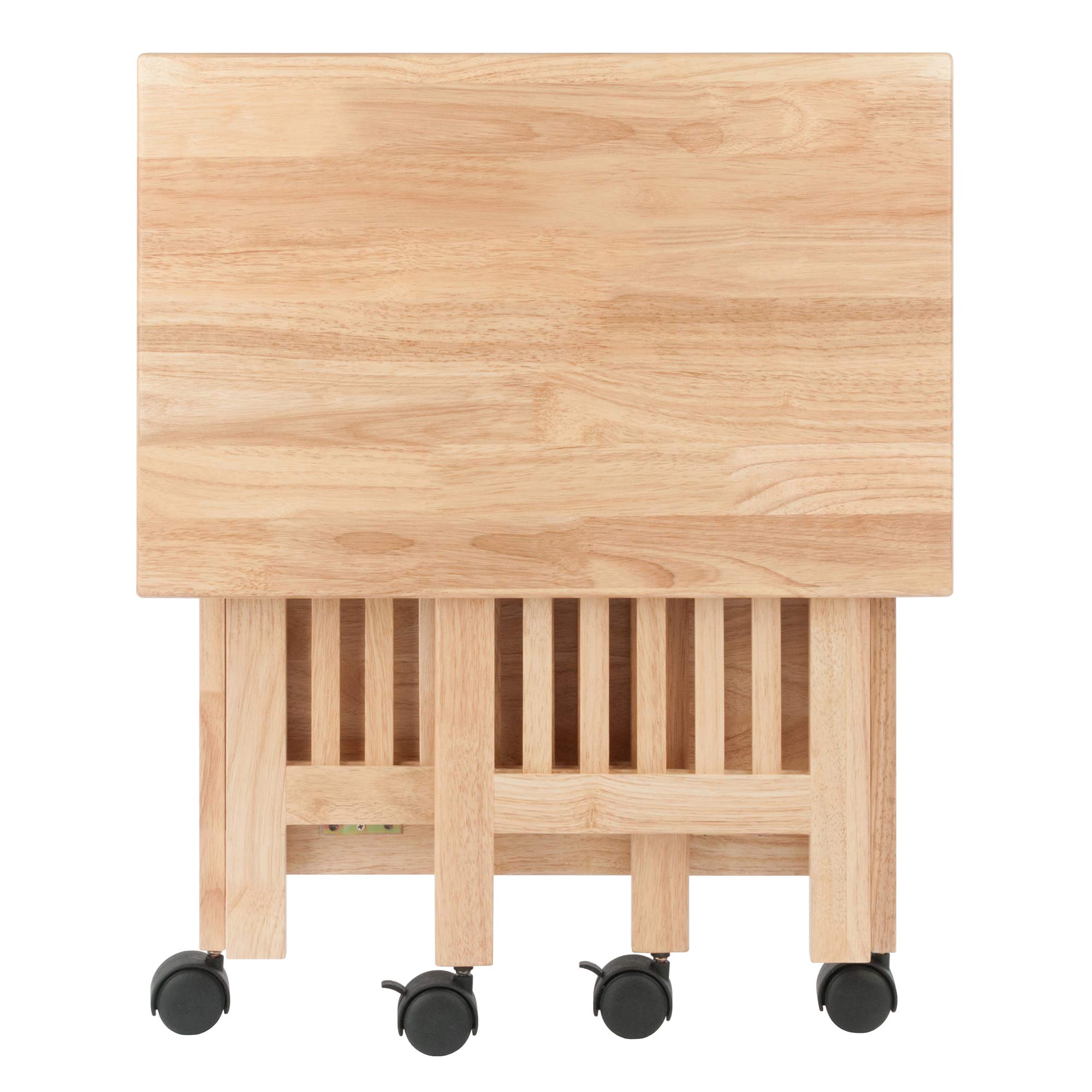 Winsome Mission 2-Shelf Wood Mobile Printer Stand, Brown (81628) - Image 10