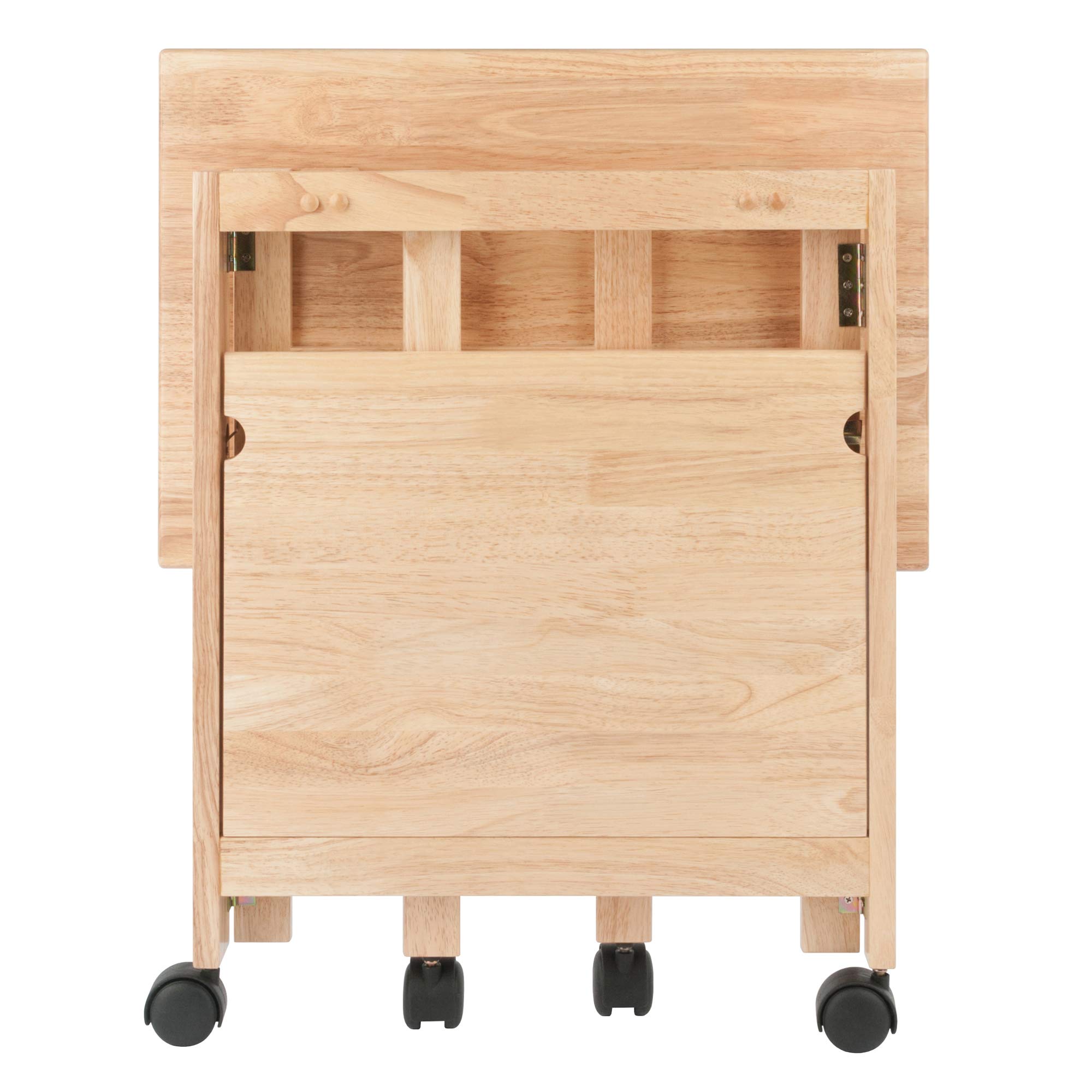 Winsome Mission 2-Shelf Wood Mobile Printer Stand, Brown (81628) - Image 12