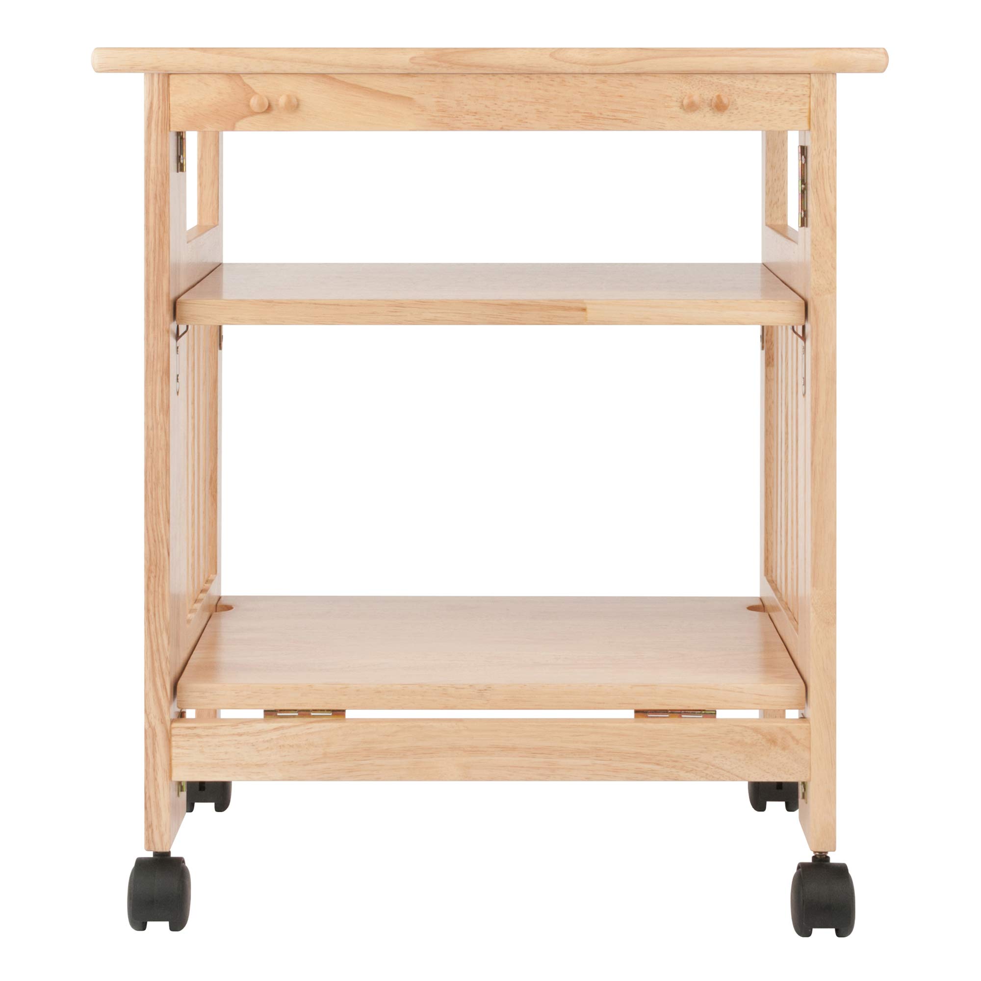 Winsome Mission 2-Shelf Wood Mobile Printer Stand, Brown (81628) - Image 3