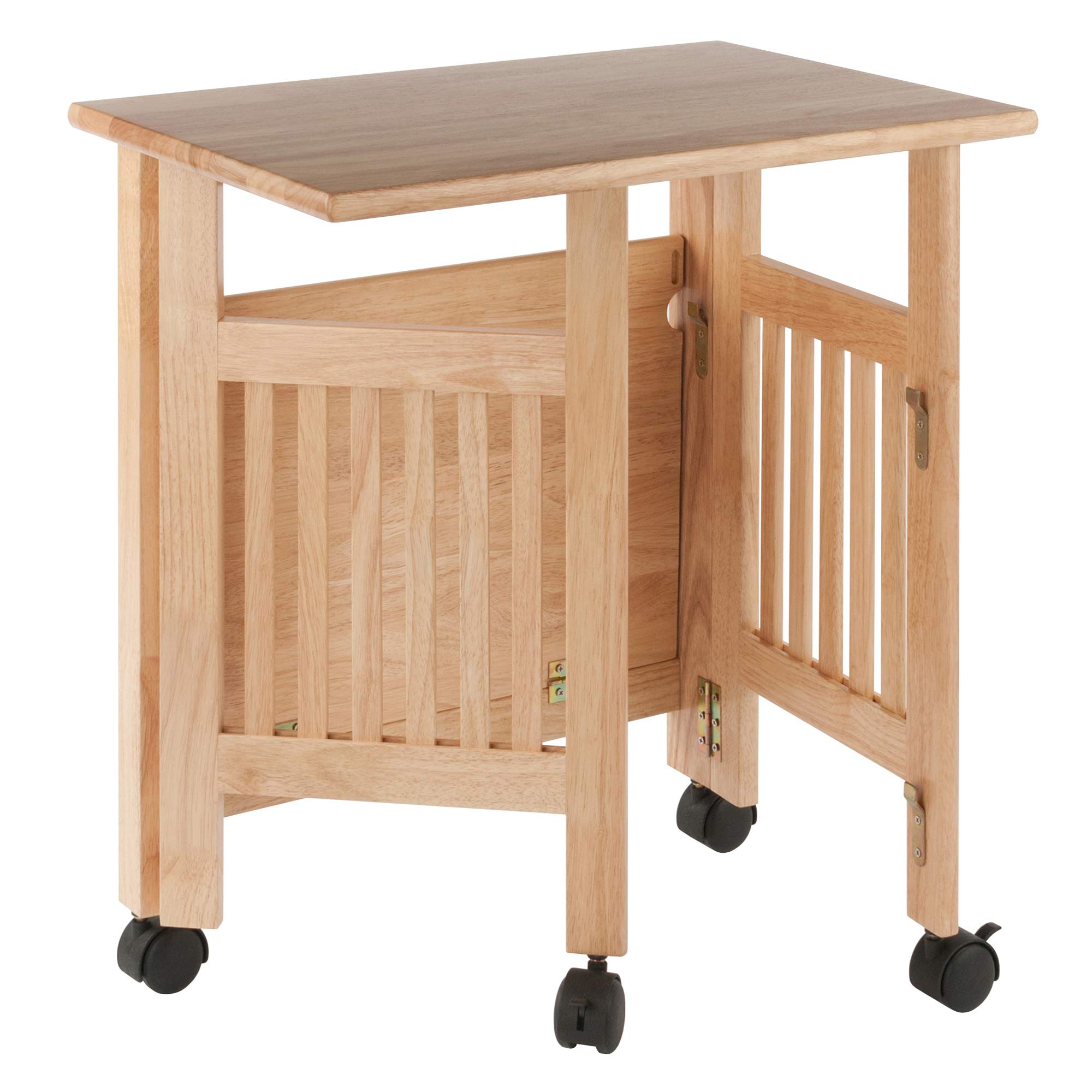 Winsome Mission 2-Shelf Wood Mobile Printer Stand, Brown (81628) - Image 6