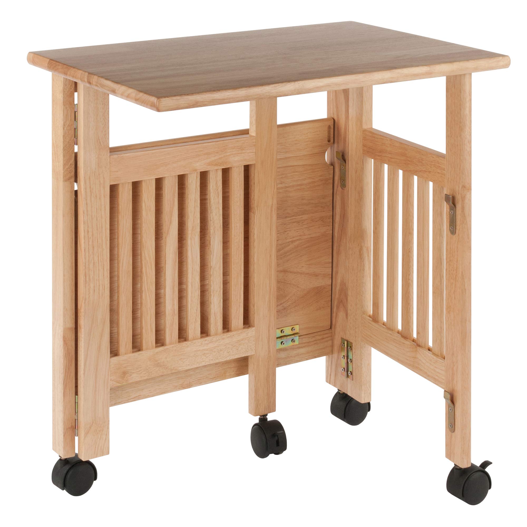 Winsome Mission 2-Shelf Wood Mobile Printer Stand, Brown (81628) - Image 7