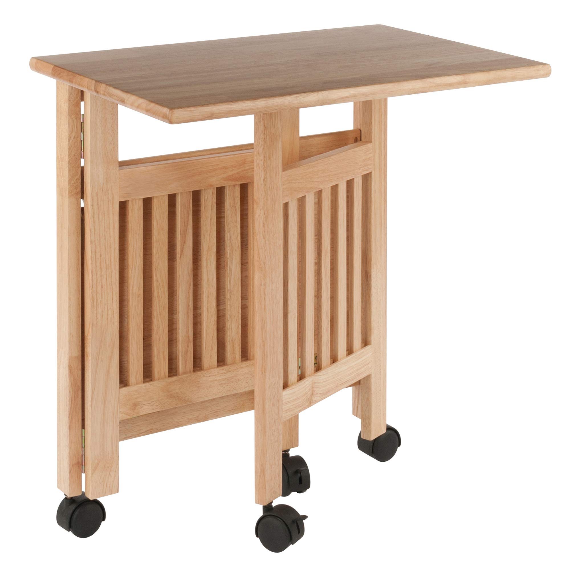 Winsome Mission 2-Shelf Wood Mobile Printer Stand, Brown (81628) - Image 8