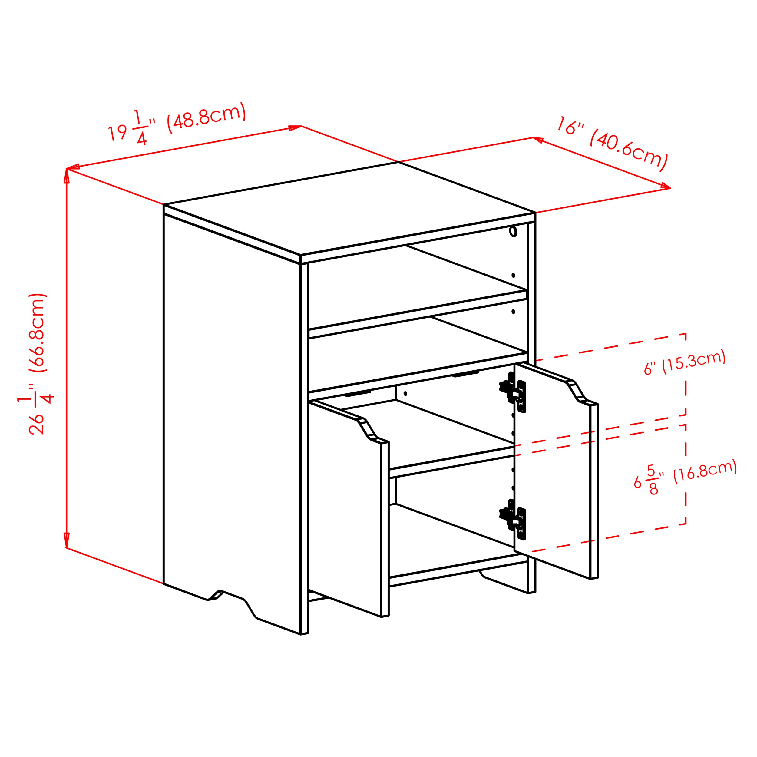 Winsome Nova Storage Cabinet, Stylish & Functional Home Storage Cabinet for Filing, Kitchen Organization, Moveable Furniture for Office, Dorms, Apartments - Image 12