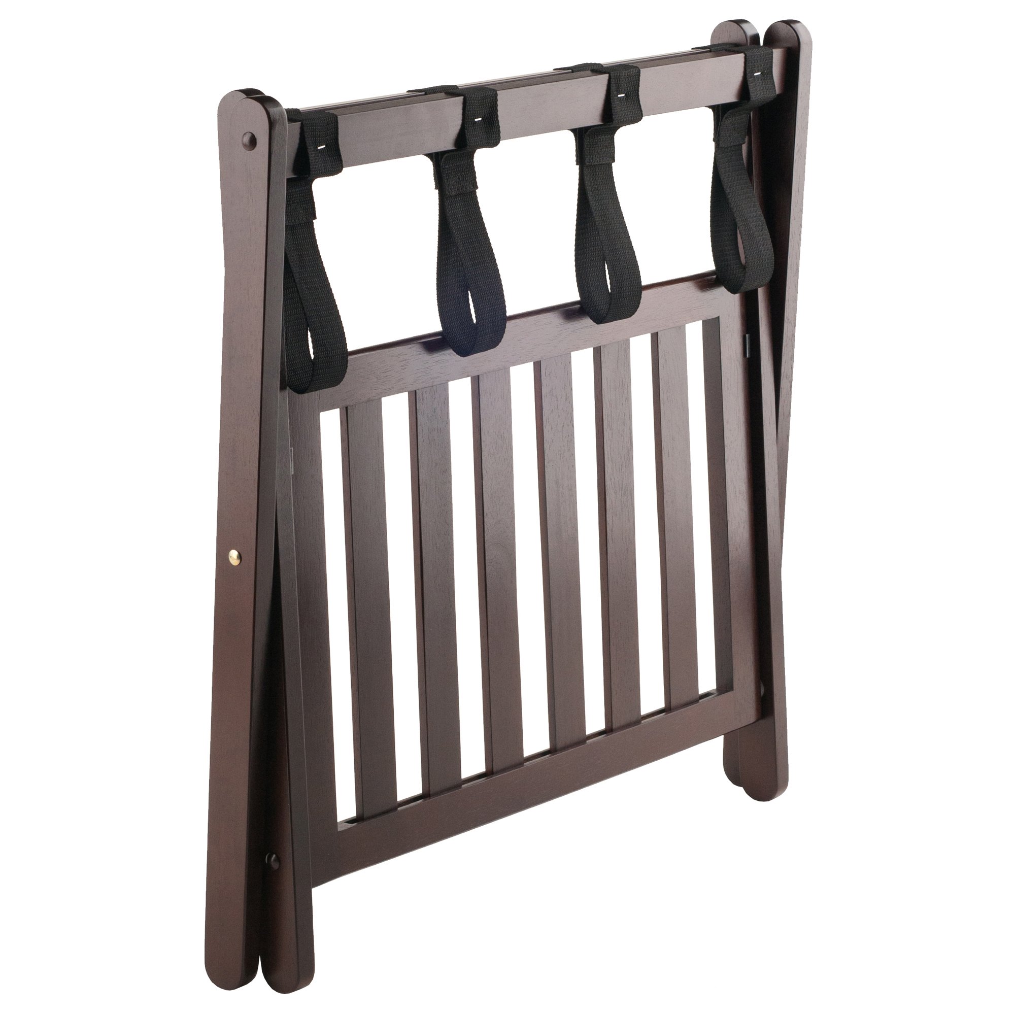 Winsome Reese Luggage Rack with Storage Shelf, for Guest Room, No Assembly, Cappuccino - Image 4