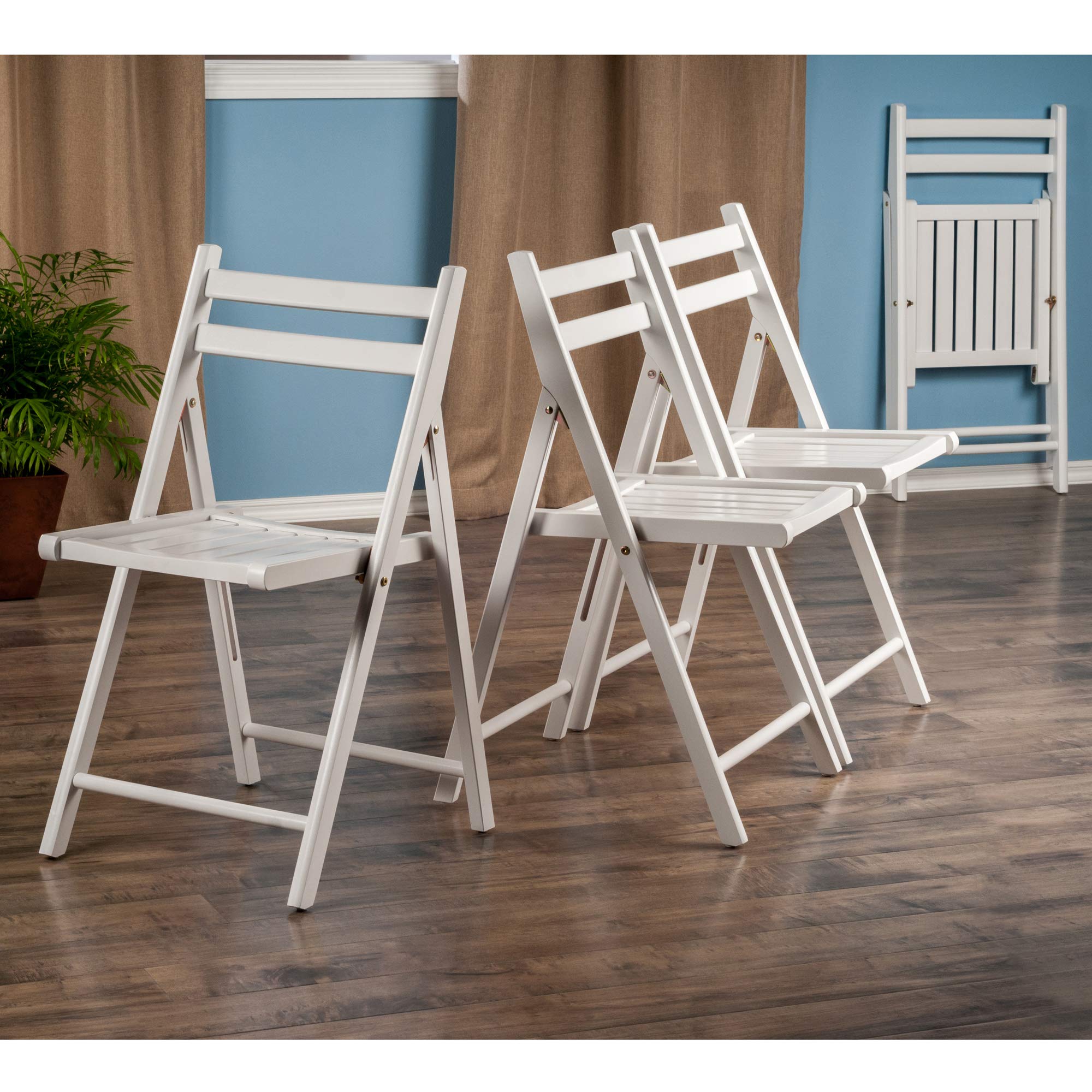 Winsome Robin Folding Set White Chair, Medium, 4-PC - Image 11