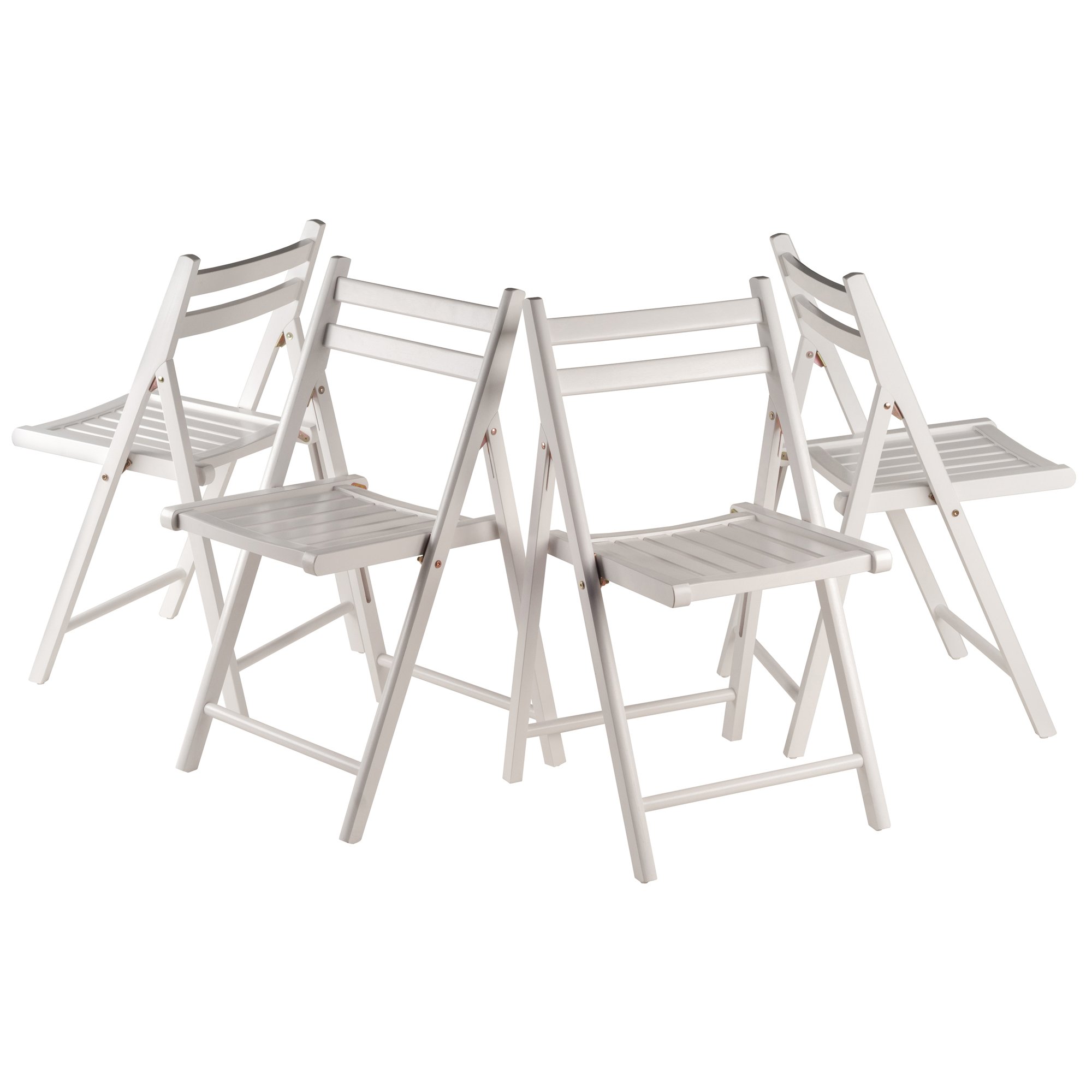 Winsome Robin Folding Set White Chair, Medium, 4-PC - Image 4