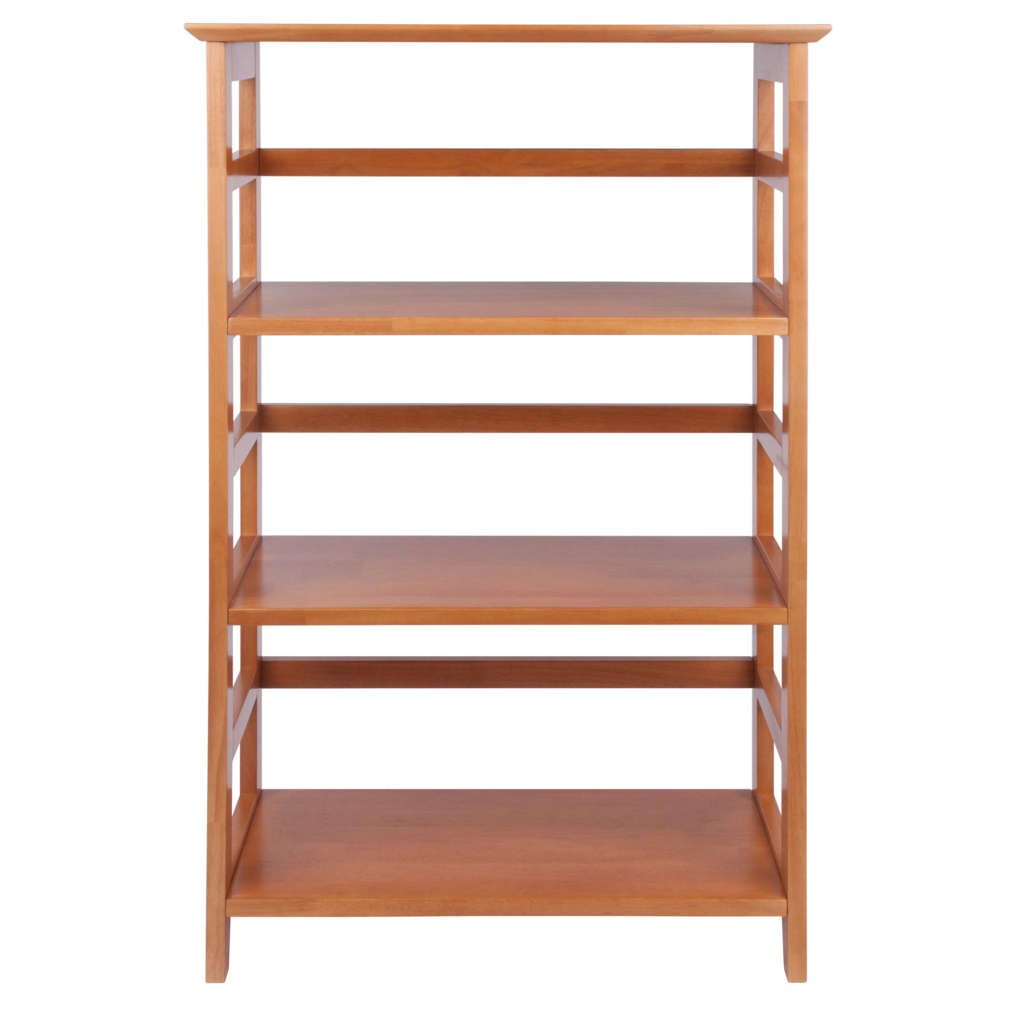 Winsome Studio 3-Tier Bookshelf, 42" in Honey Pine, Classic Display Bookcase, Functional & Stylish Shelving Unit for Convenient Home Storage in Living Room, Bedroom, Office, Dorm - Image 5