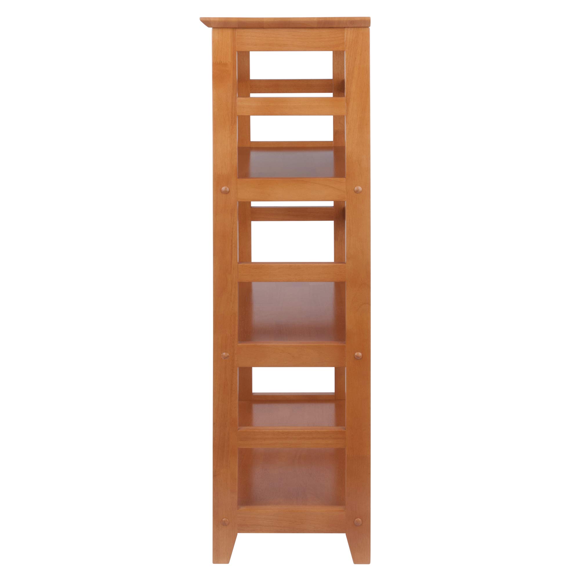 Winsome Studio 3-Tier Bookshelf, 42" in Honey Pine, Classic Display Bookcase, Functional & Stylish Shelving Unit for Convenient Home Storage in Living Room, Bedroom, Office, Dorm - Image 6