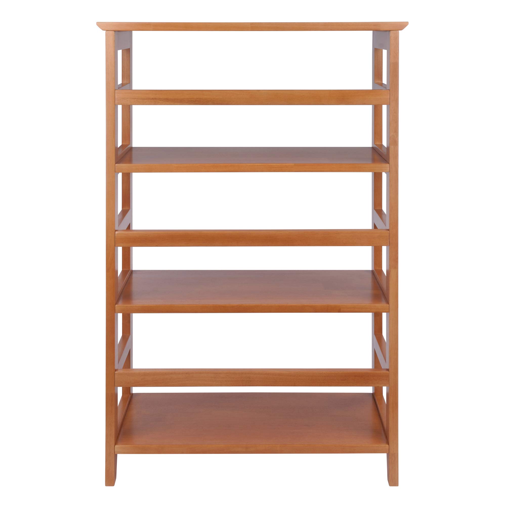 Winsome Studio 3-Tier Bookshelf, 42" in Honey Pine, Classic Display Bookcase, Functional & Stylish Shelving Unit for Convenient Home Storage in Living Room, Bedroom, Office, Dorm - Image 7