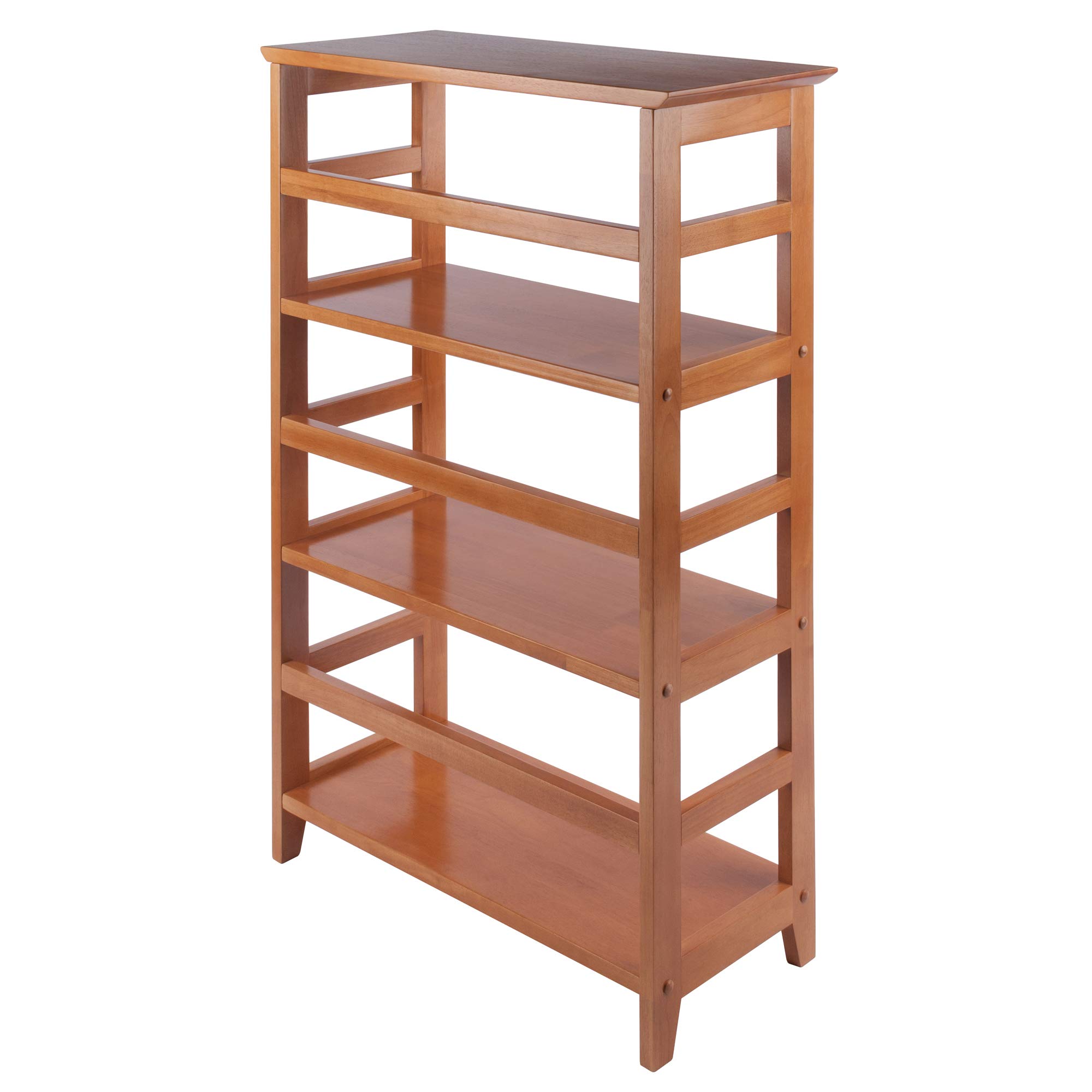 Winsome Studio 3-Tier Bookshelf, 42" in Honey Pine, Classic Display Bookcase, Functional & Stylish Shelving Unit for Convenient Home Storage in Living Room, Bedroom, Office, Dorm - Image 8