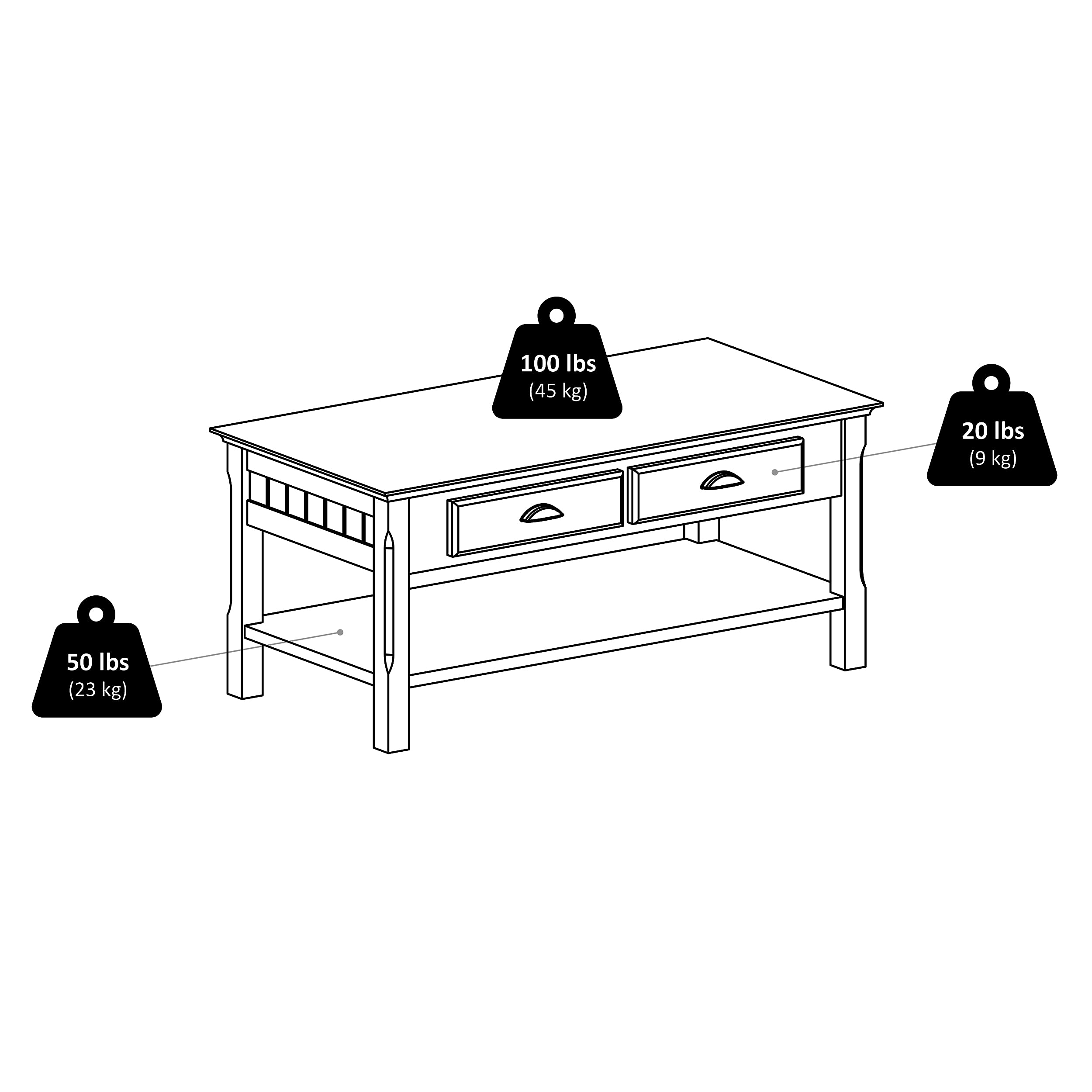 Winsome Timber Coffee Table, Small Table with Shelf Storage, Practical and Elegant Living Room Decor, Stylish Furniture Essentials for New Homes, Apartments - Image 7