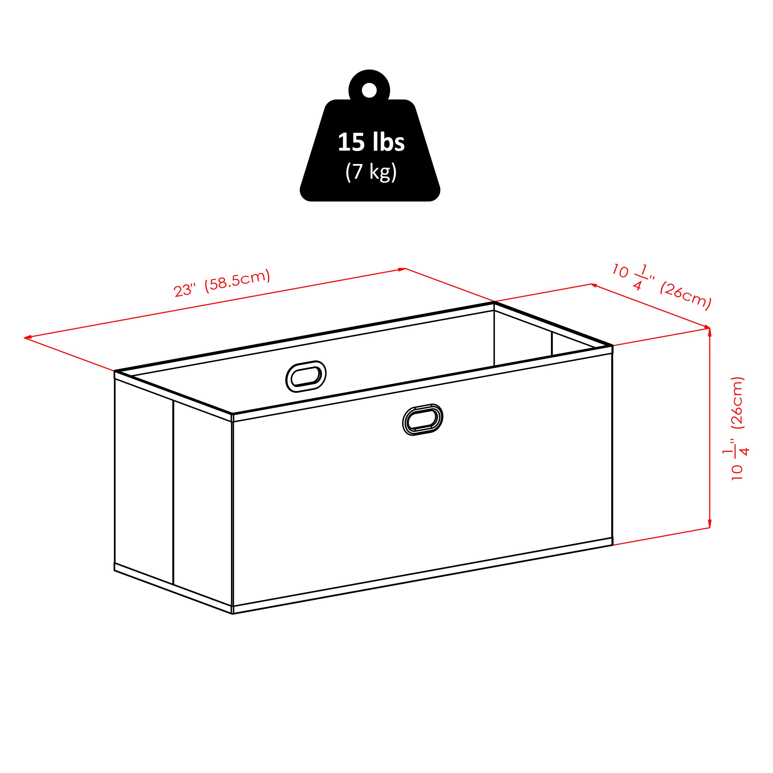 Winsome Torino 3-Pc Folding Bookcase w/Fabric Baskets, Black/Black (20306) - Image 12