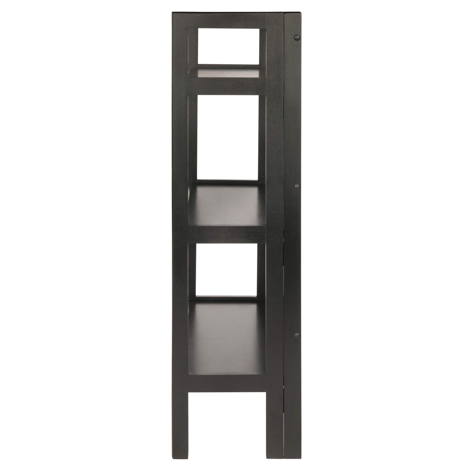 Winsome Torino 3-Pc Folding Bookcase w/Fabric Baskets, Black/Black (20306) - Image 5