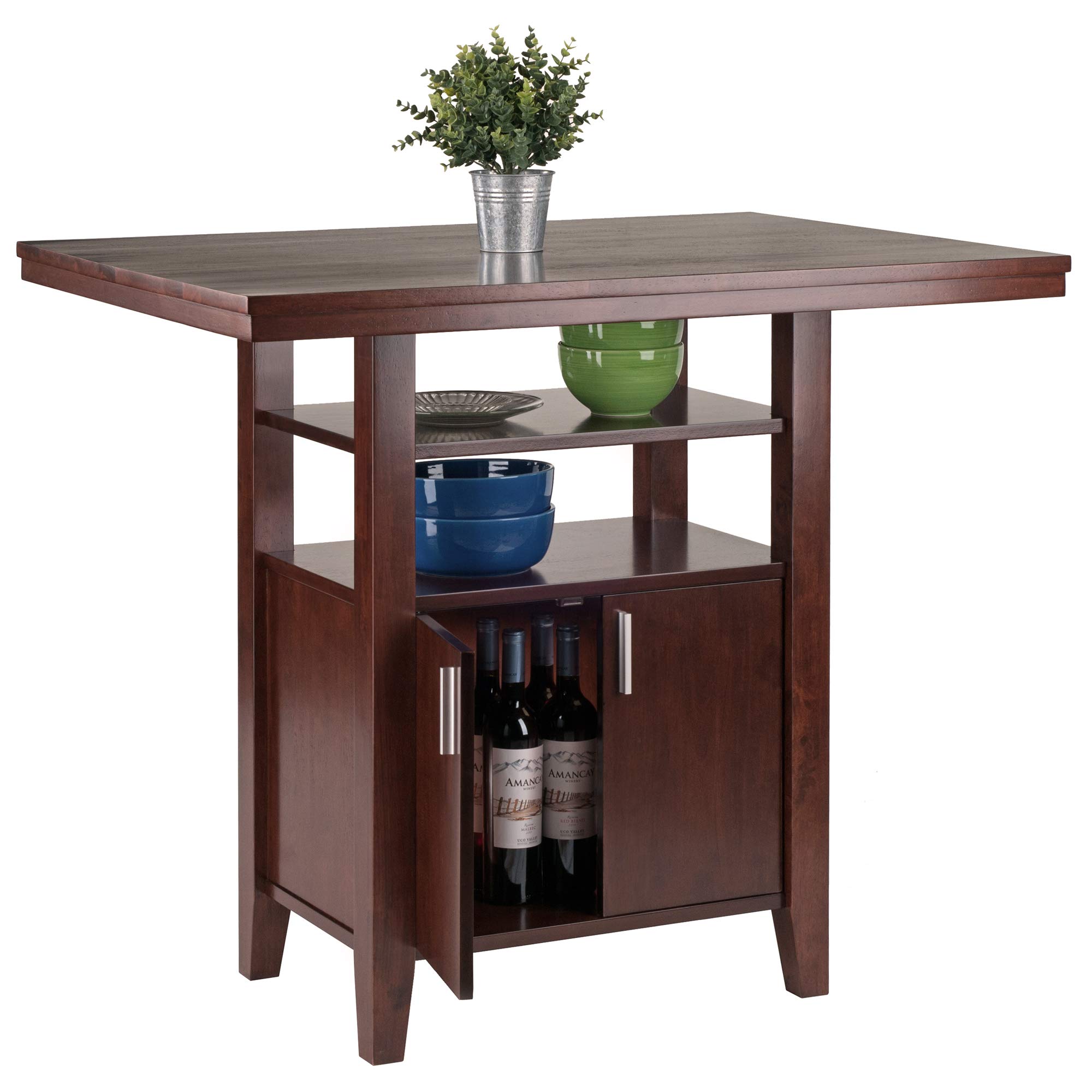 Winsome Wood Albany 3-Pc Set High Table w/Ladder Back Counter Stools - Image 7