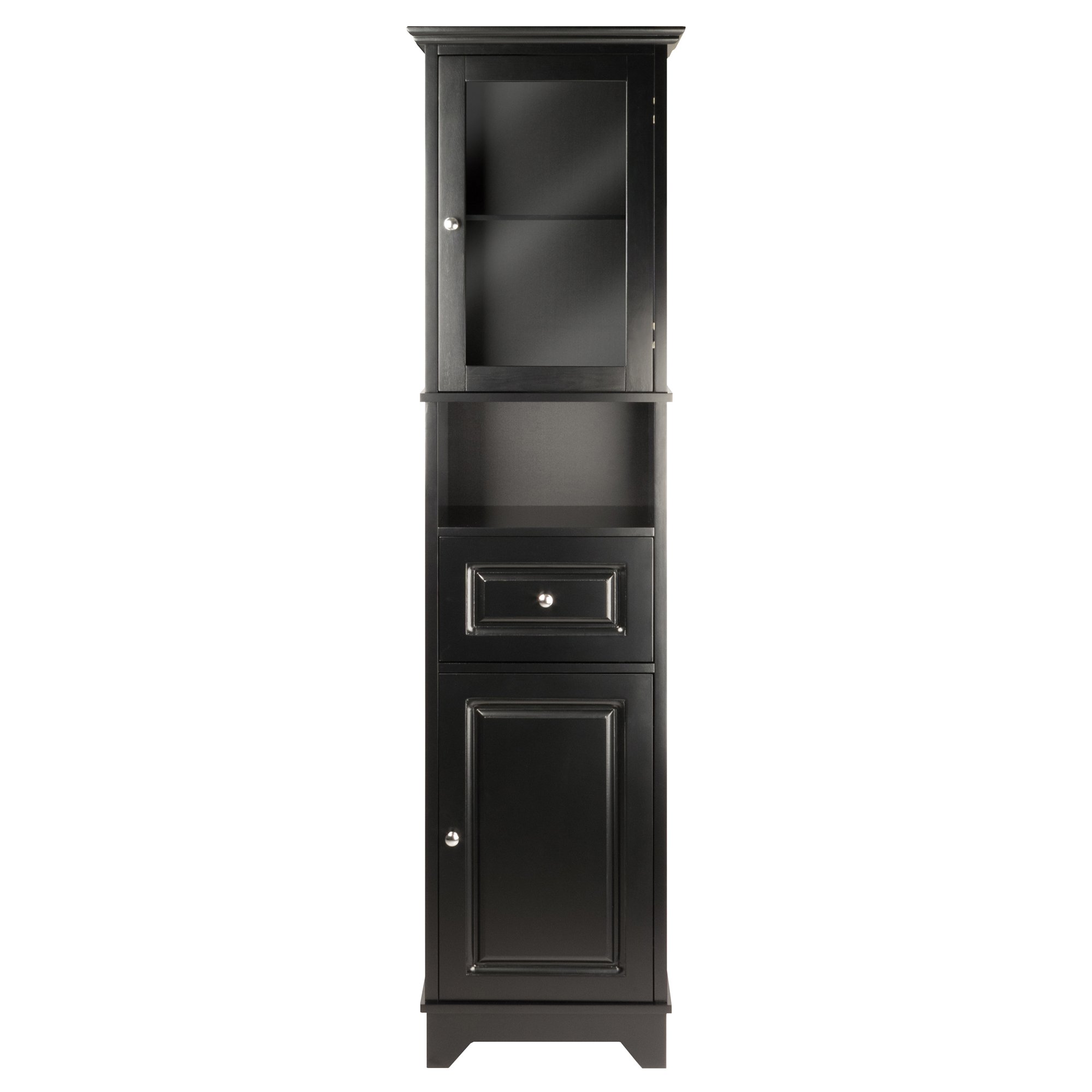 Winsome Wood Alps Tall Cabinet with Glass Door and Drawer - Image 4