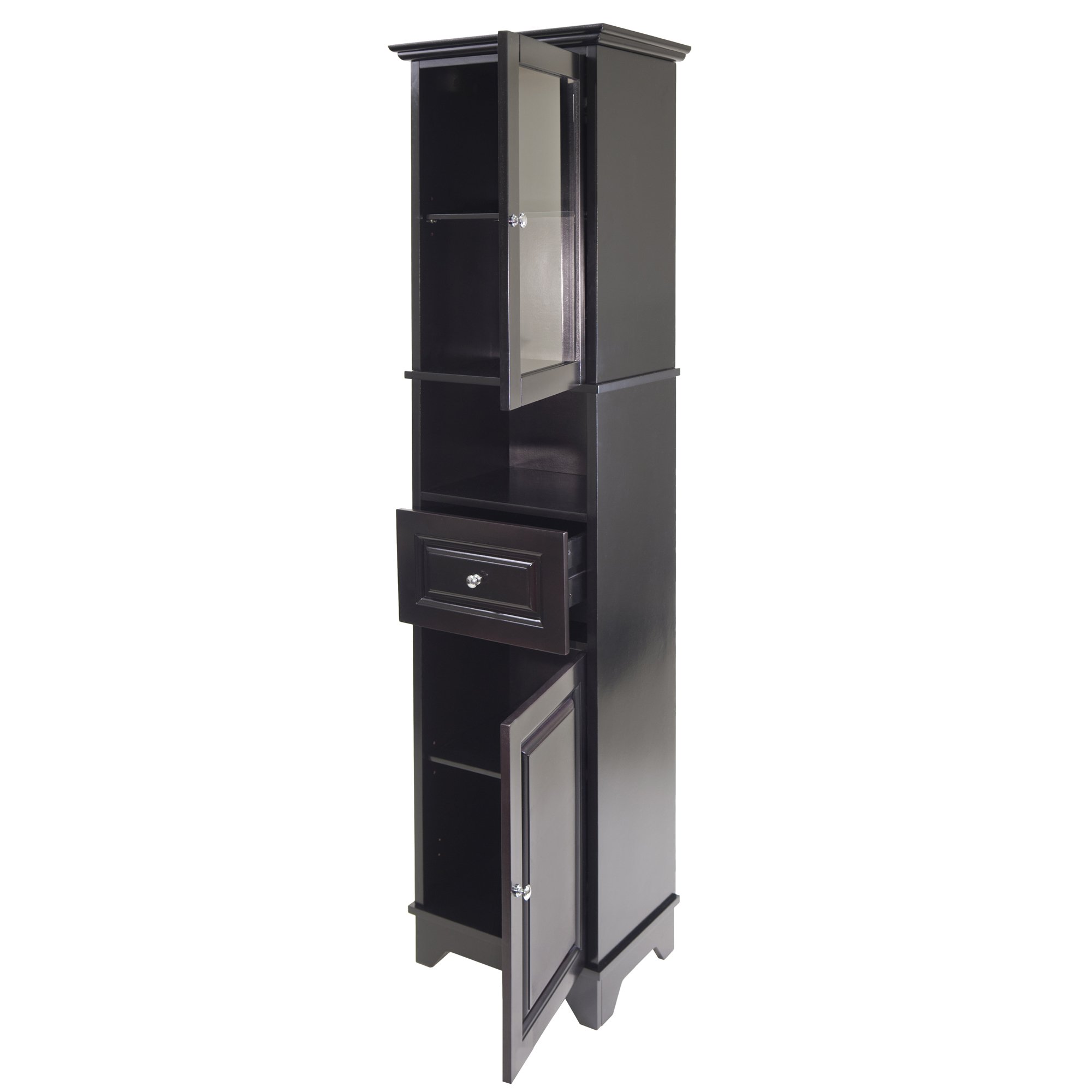 Winsome Wood Alps Tall Cabinet with Glass Door and Drawer - Image 7