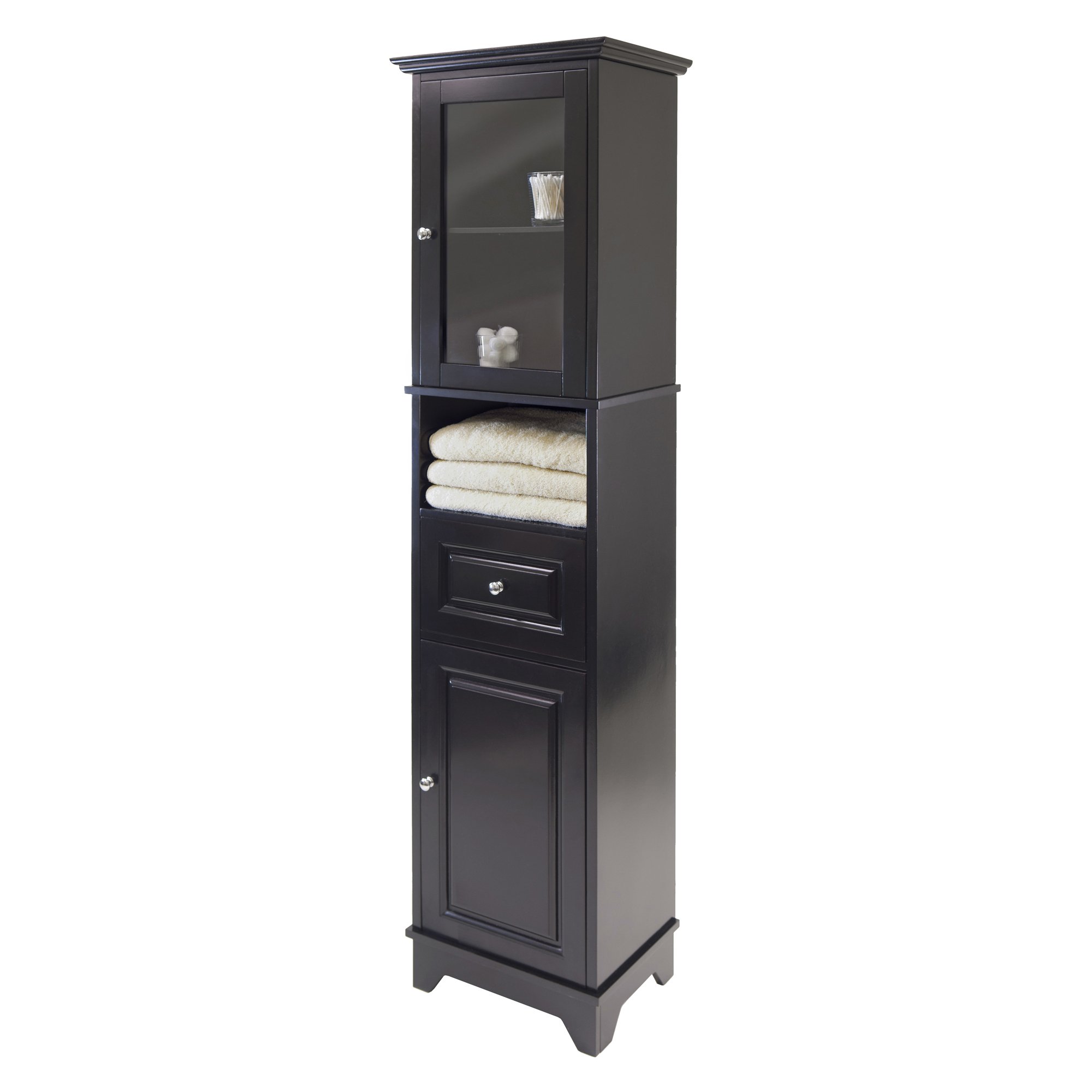 Winsome Wood Alps Tall Cabinet with Glass Door and Drawer - Image 8