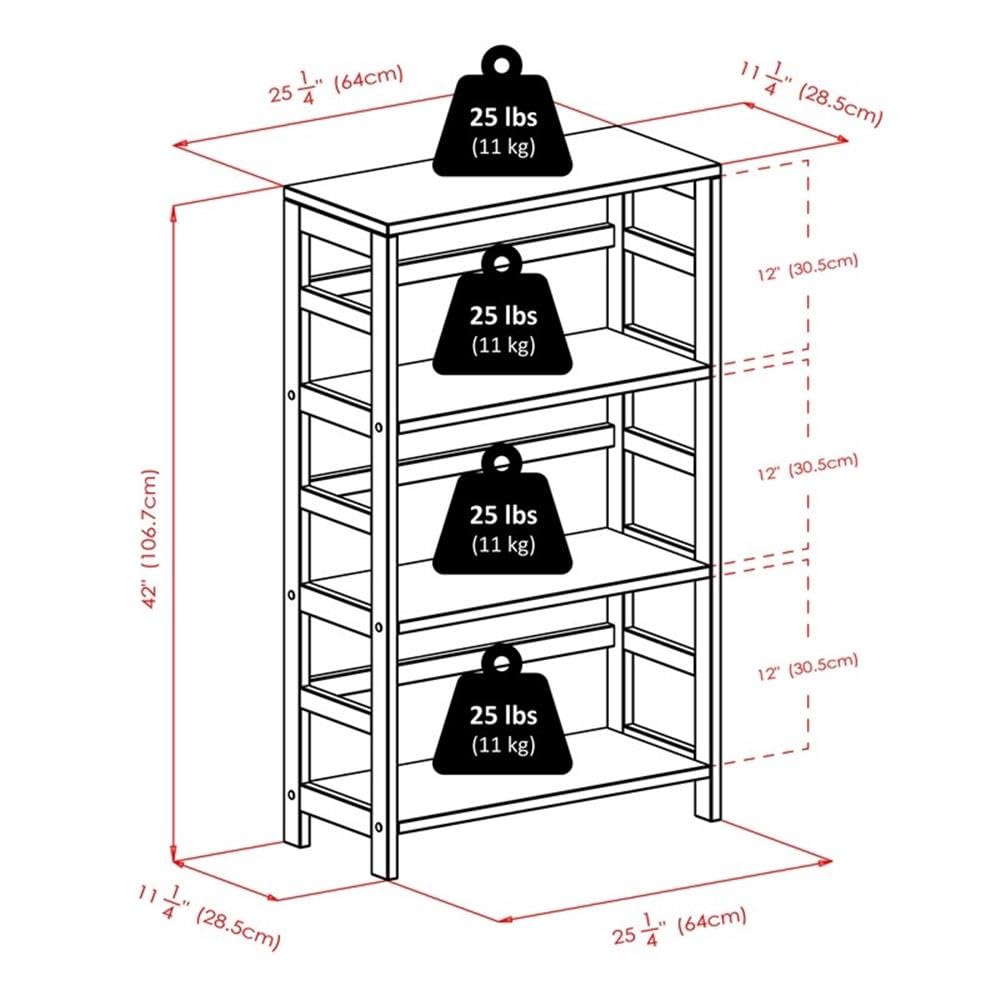 Winsome Wood Capri Wood 3 Section Storage Shelf with 6 Black Fabric Foldable Baskets - Image 6