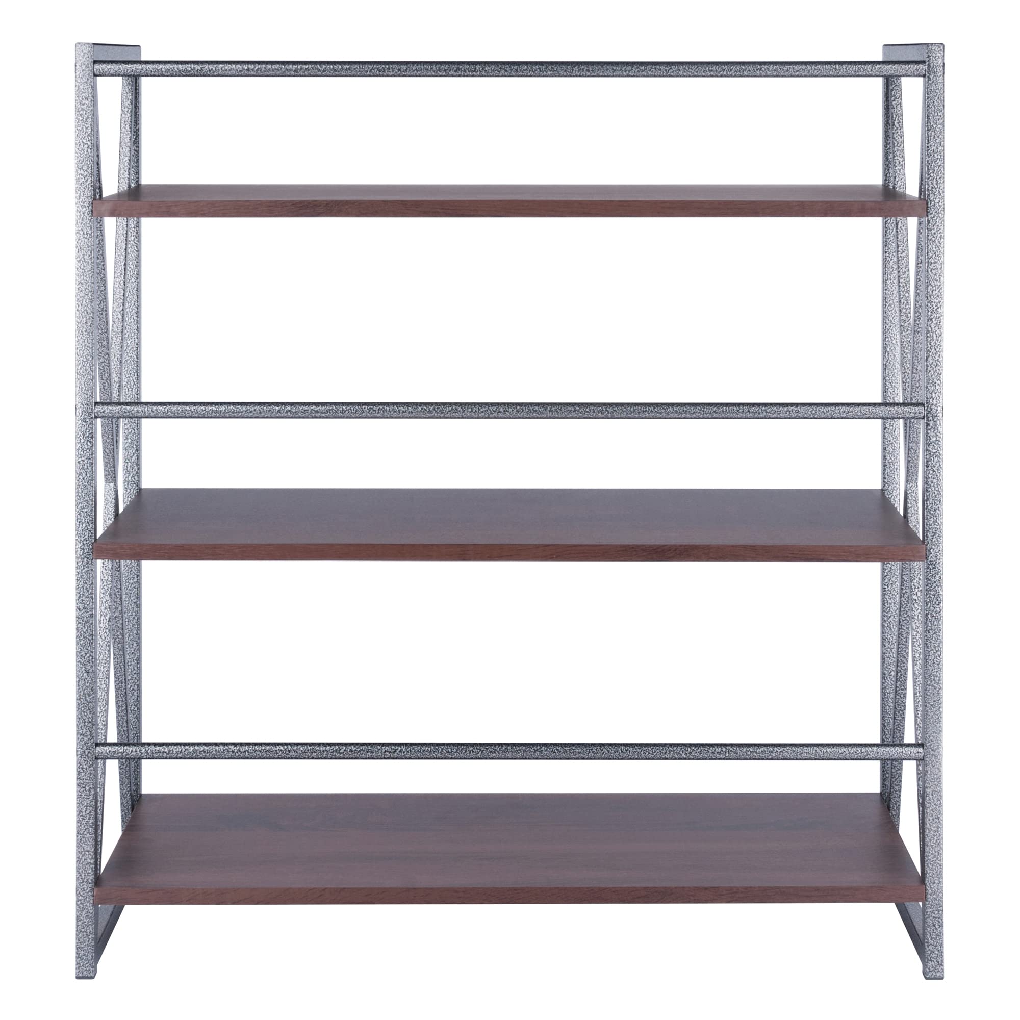 Winsome Wood Isa 3-Tier Shelf, Graphite and Walnut - Image 6