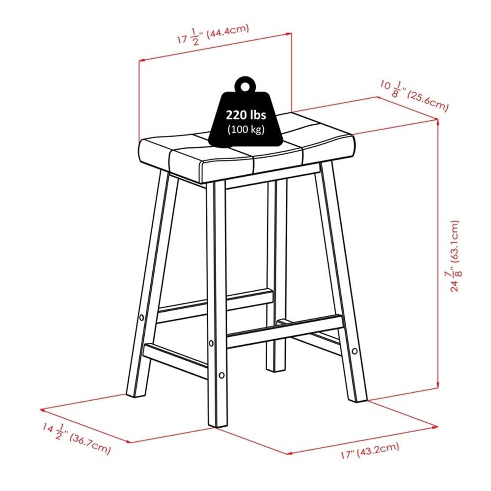 Winsome Wood Orlando 3-Pc Set High Table, 2 Shelves w/ 4 Cushion Seat Stools - Image 7