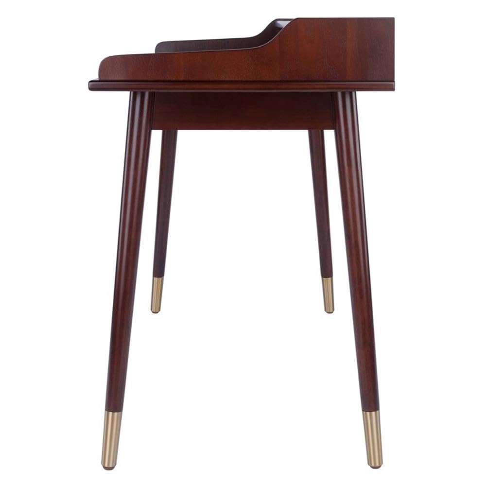 Winsome Wood Sonja Writing Desk, Walnut, 47.2"W x 22"D x 34"H - Image 5