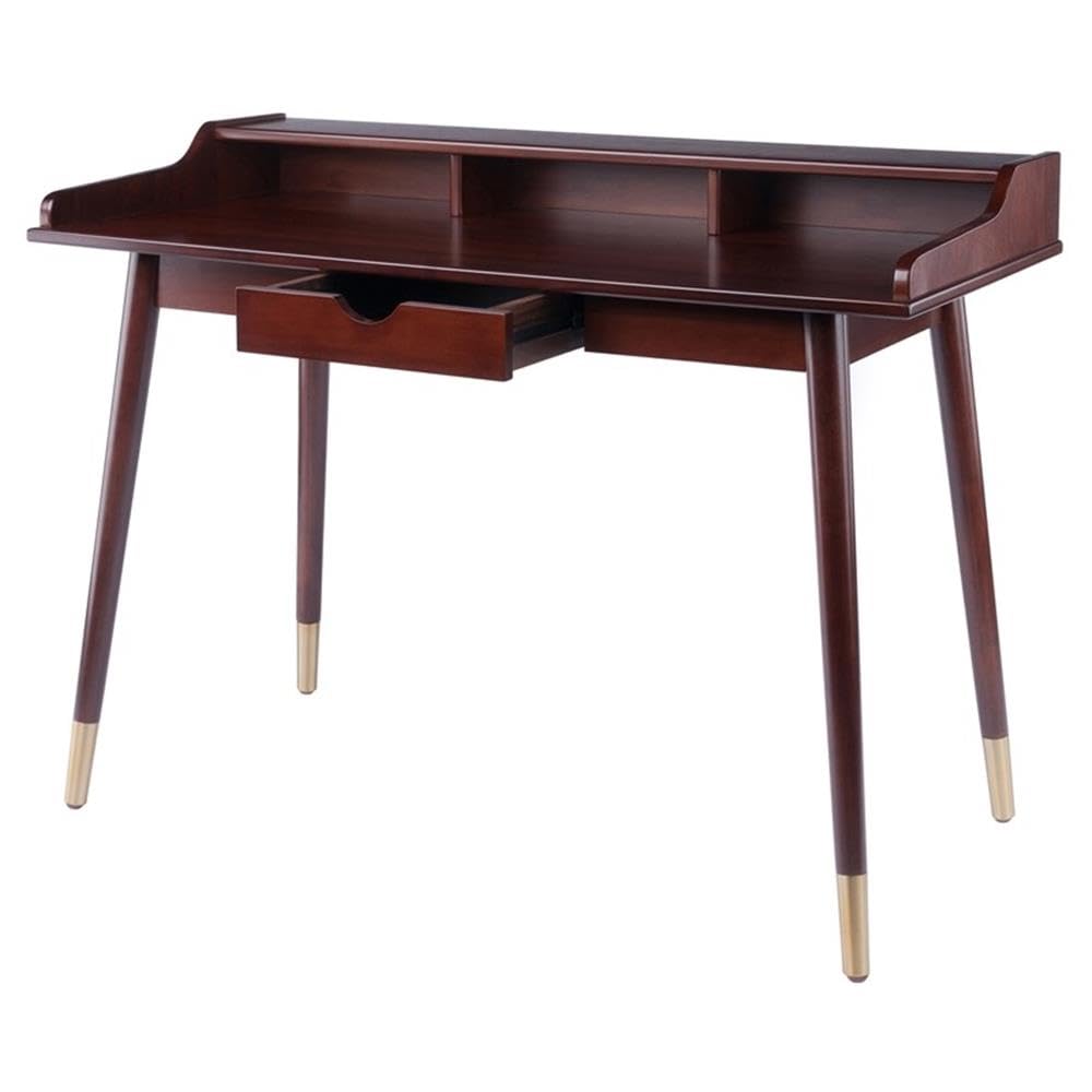 Winsome Wood Sonja Writing Desk, Walnut, 47.2"W x 22"D x 34"H - Image 8