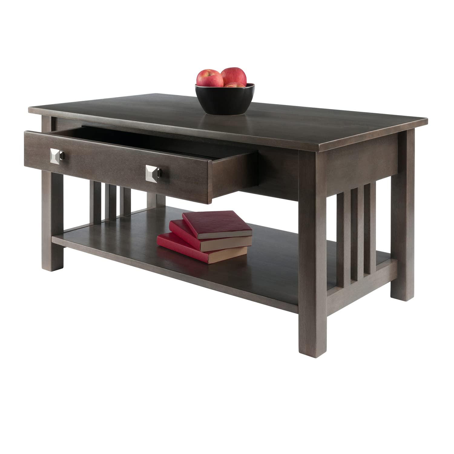 Winsome Wood Stafford Coffee Table, Oyster Gray - Image 8