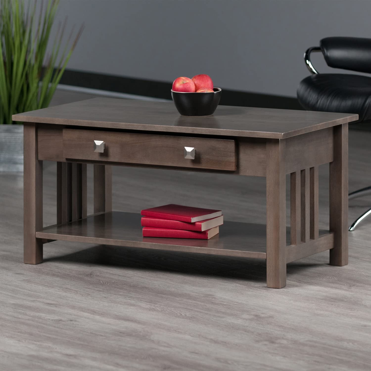 Winsome Wood Stafford Coffee Table, Oyster Gray - Image 9