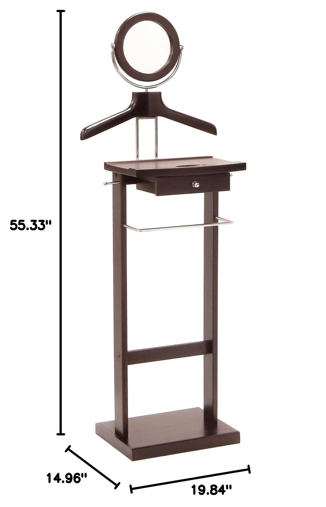 Winsome Wood Valet Stand With Wood Base, Dark Espresso (92155) - Image 3