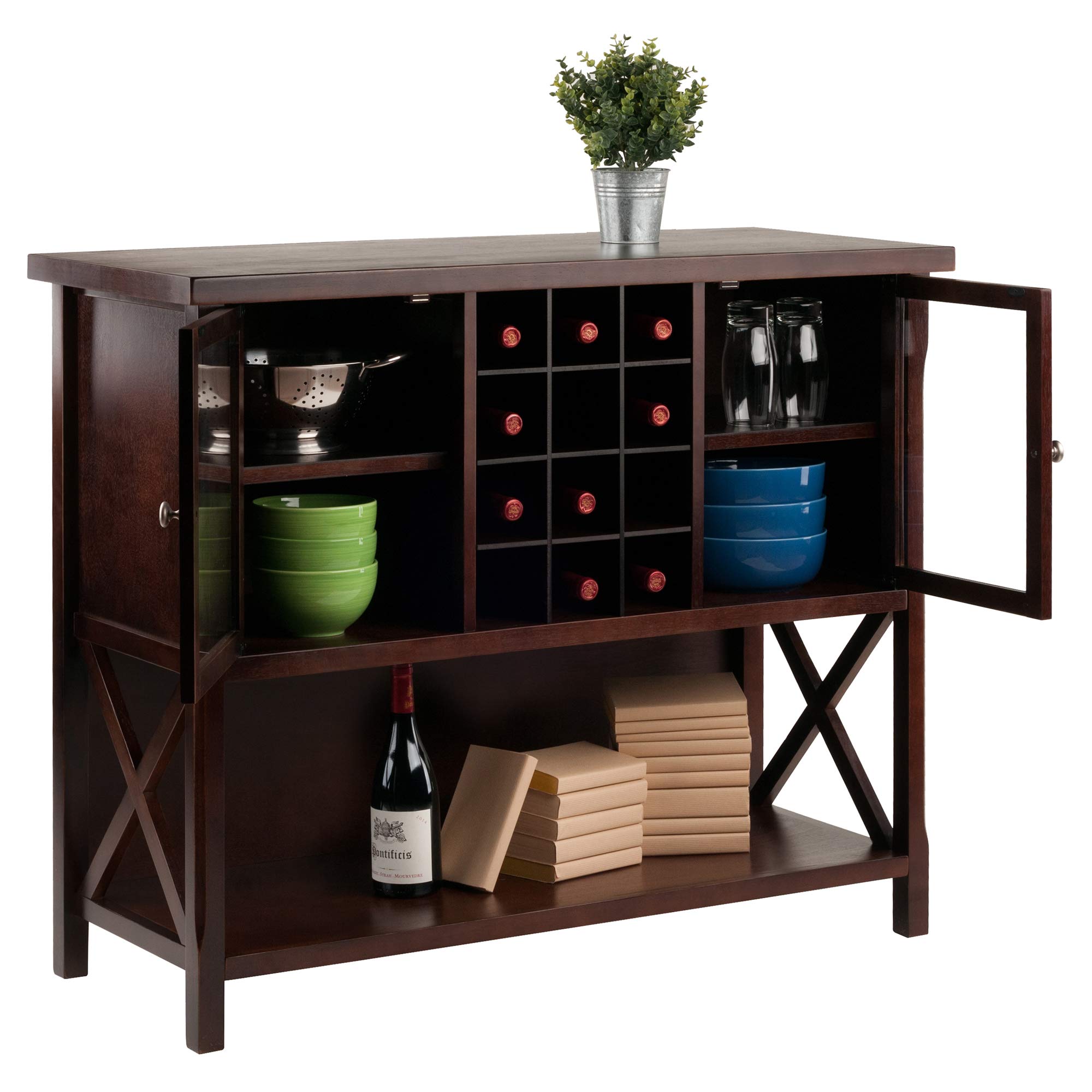Winsome Xola Buffet Cabinet, Cappuccino - Image 10