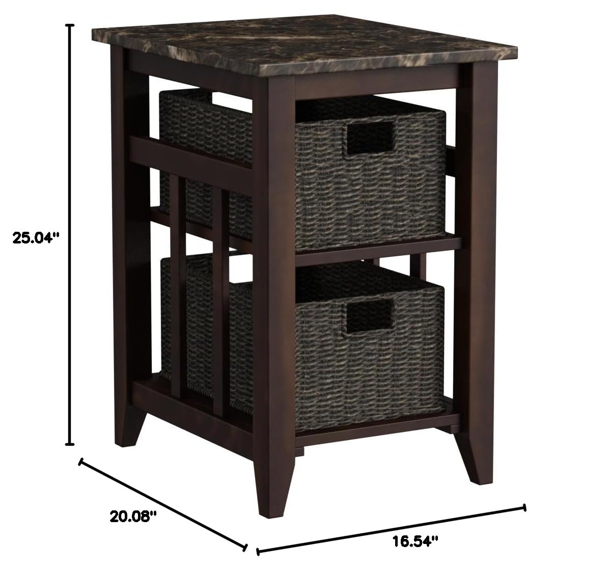 Winsome Zoey Accent Table, Chocolate - Image 3
